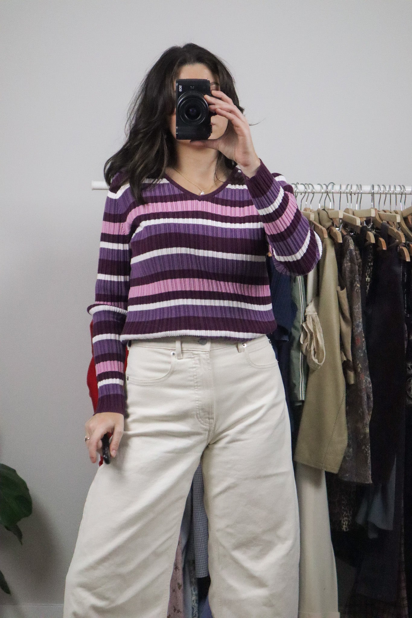 Vintage x Cotton Stripped Long-Sleeve (M)