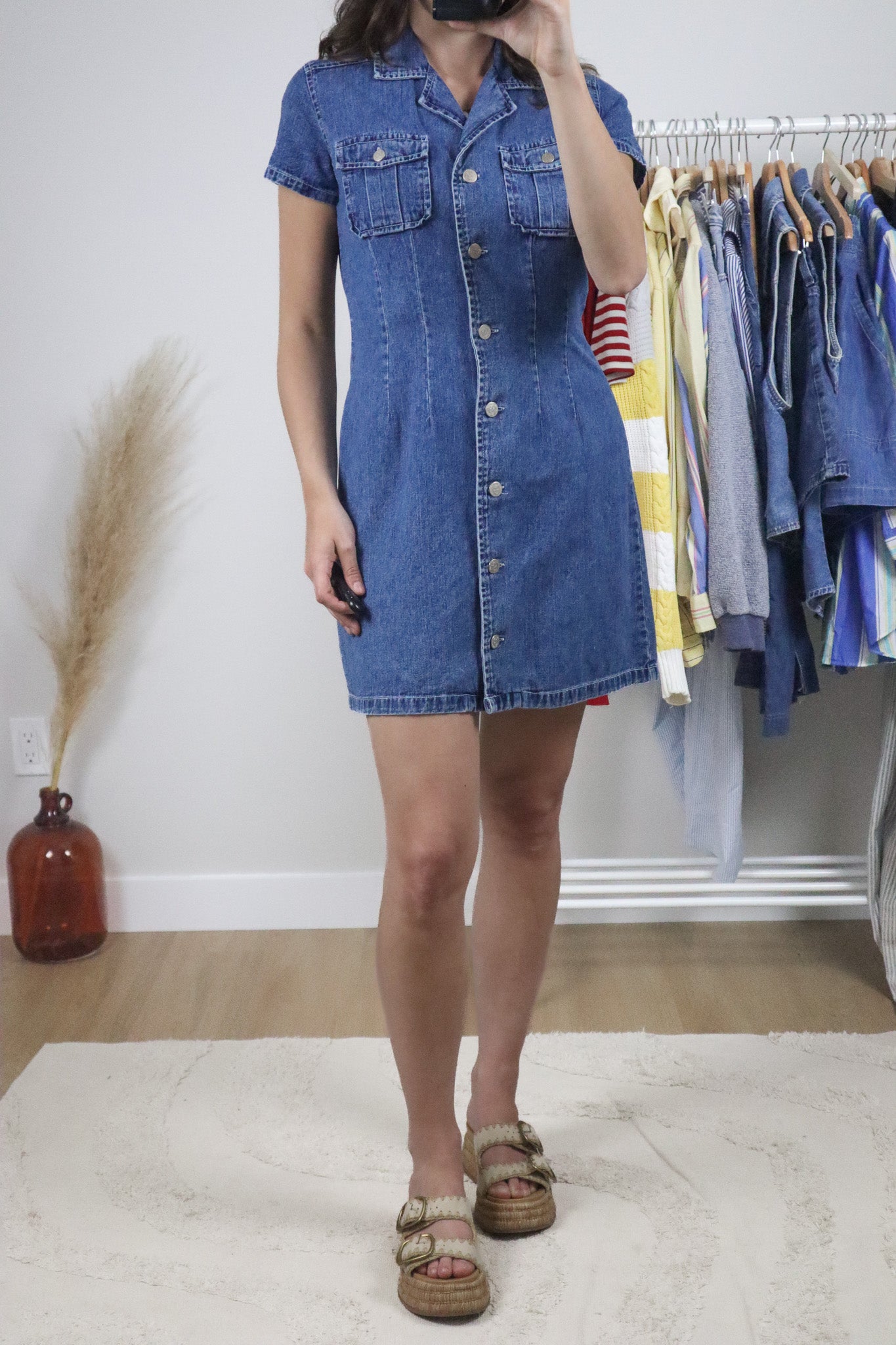 Vintage x Denim Mini Dress (S)
