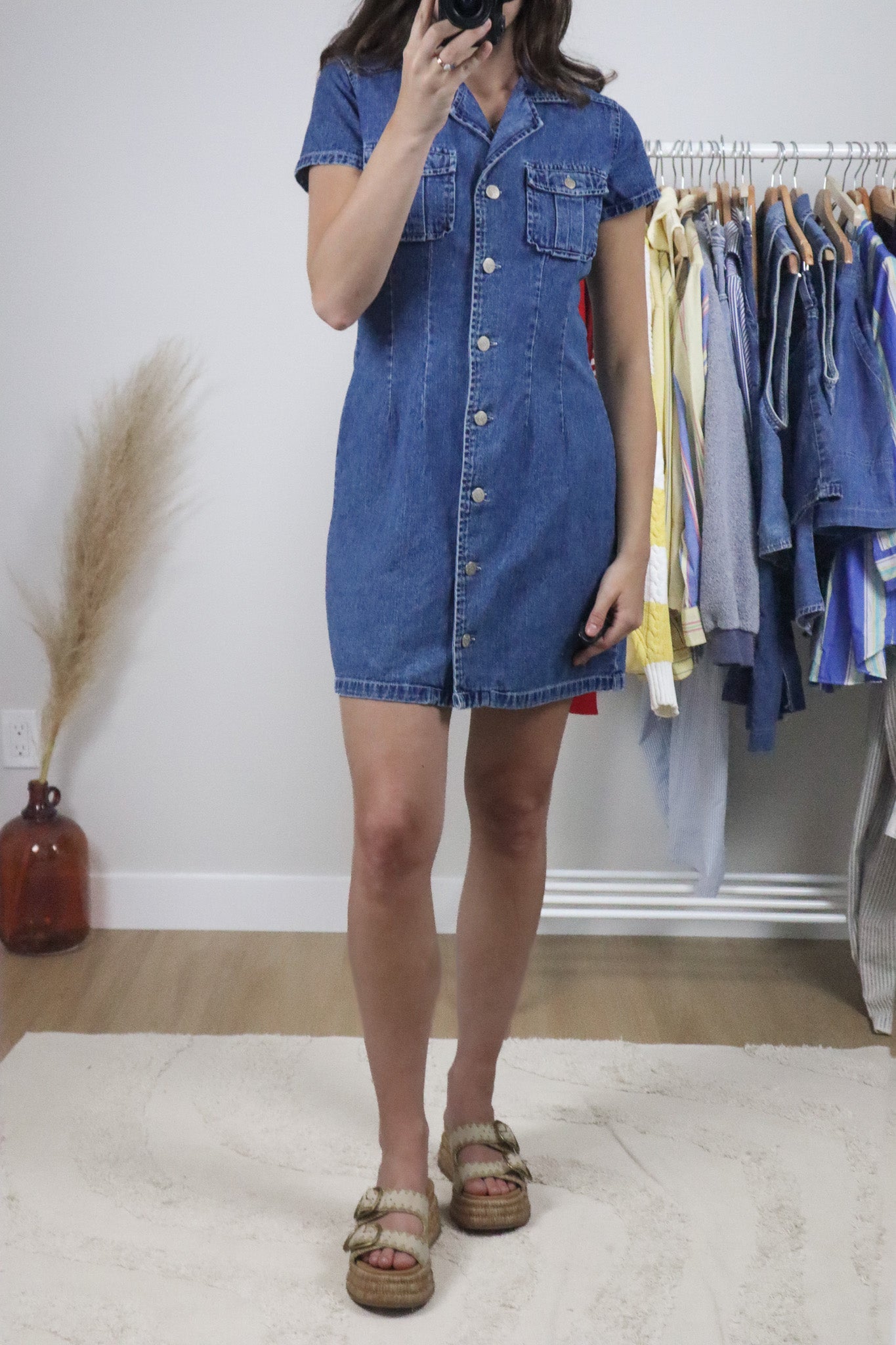 Vintage x Denim Mini Dress (S)