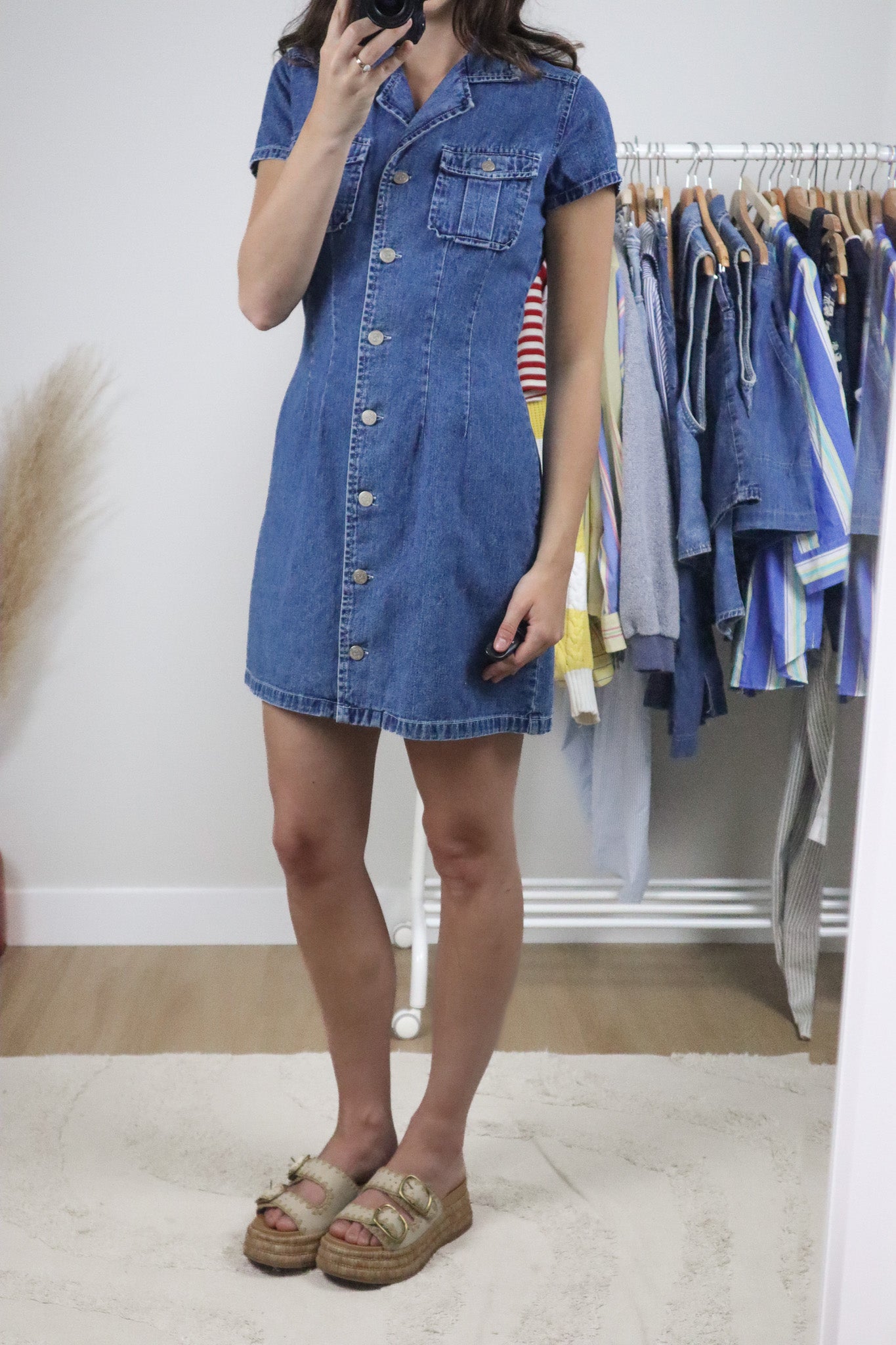 Vintage x Denim Mini Dress (S)