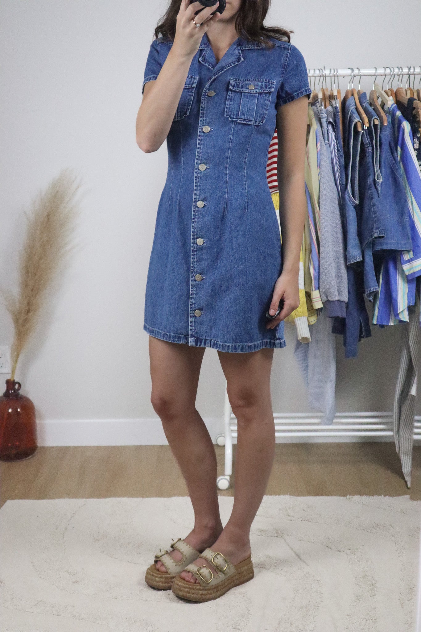 Vintage x Denim Mini Dress (S)