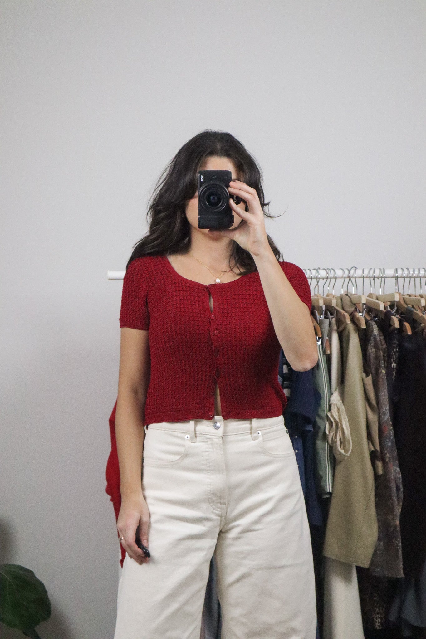 Vintage x Crochet Cropped Top (S-M)