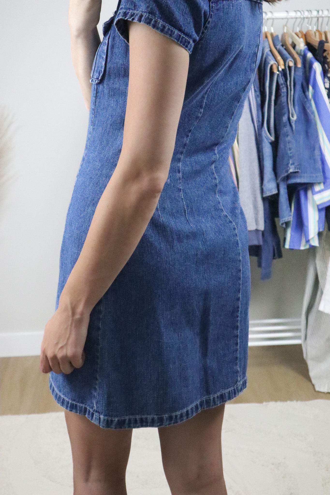 Vintage x Denim Mini Dress (S)