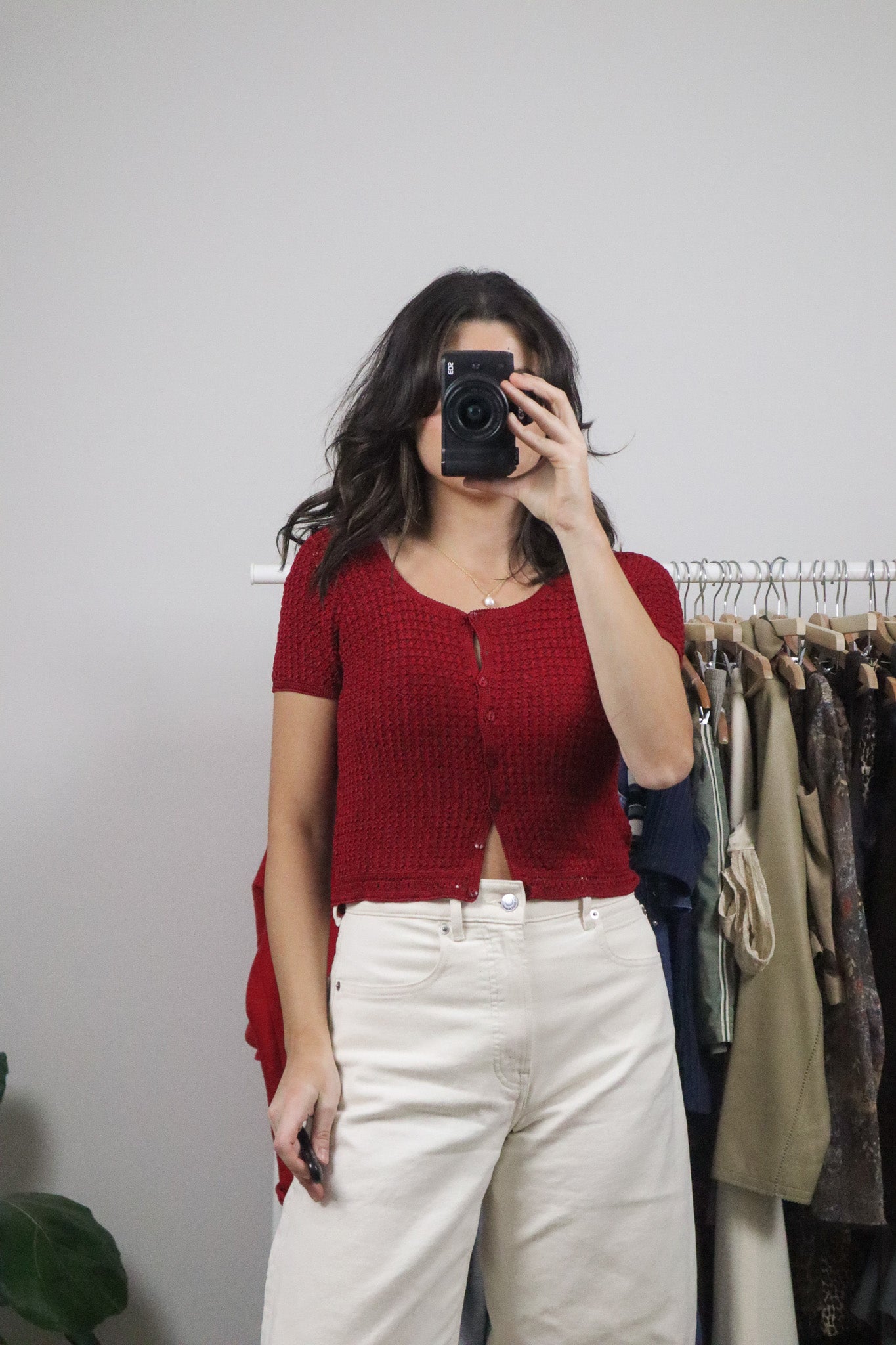 Vintage x Crochet Cropped Top (S-M)