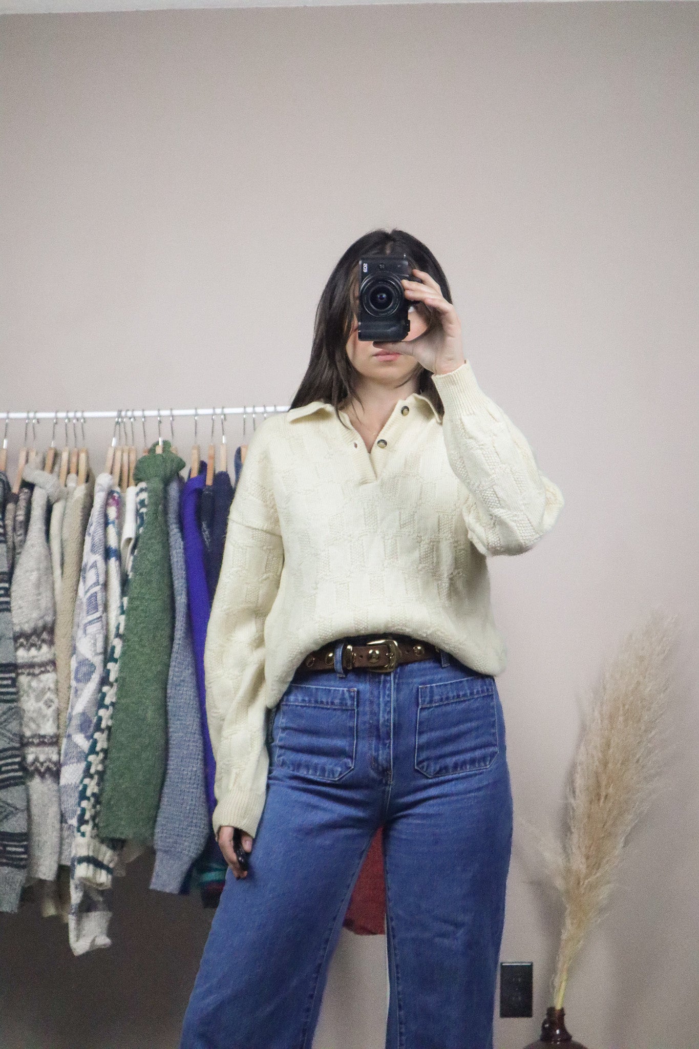 Made in Korea x Vintage x YSL Wool Collared Knit (XS/S)
