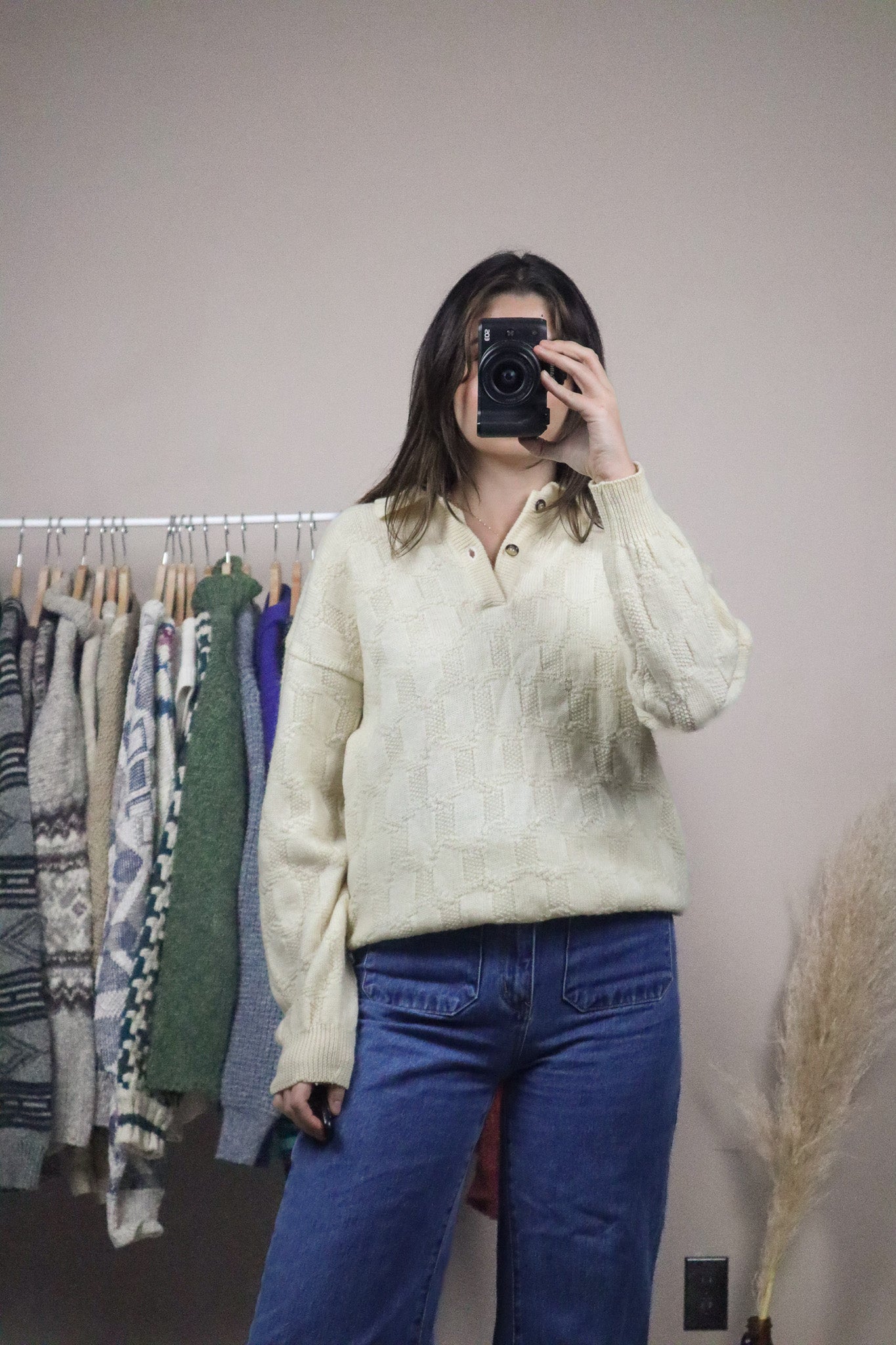 Made in Korea x Vintage x YSL Wool Collared Knit (XS/S)