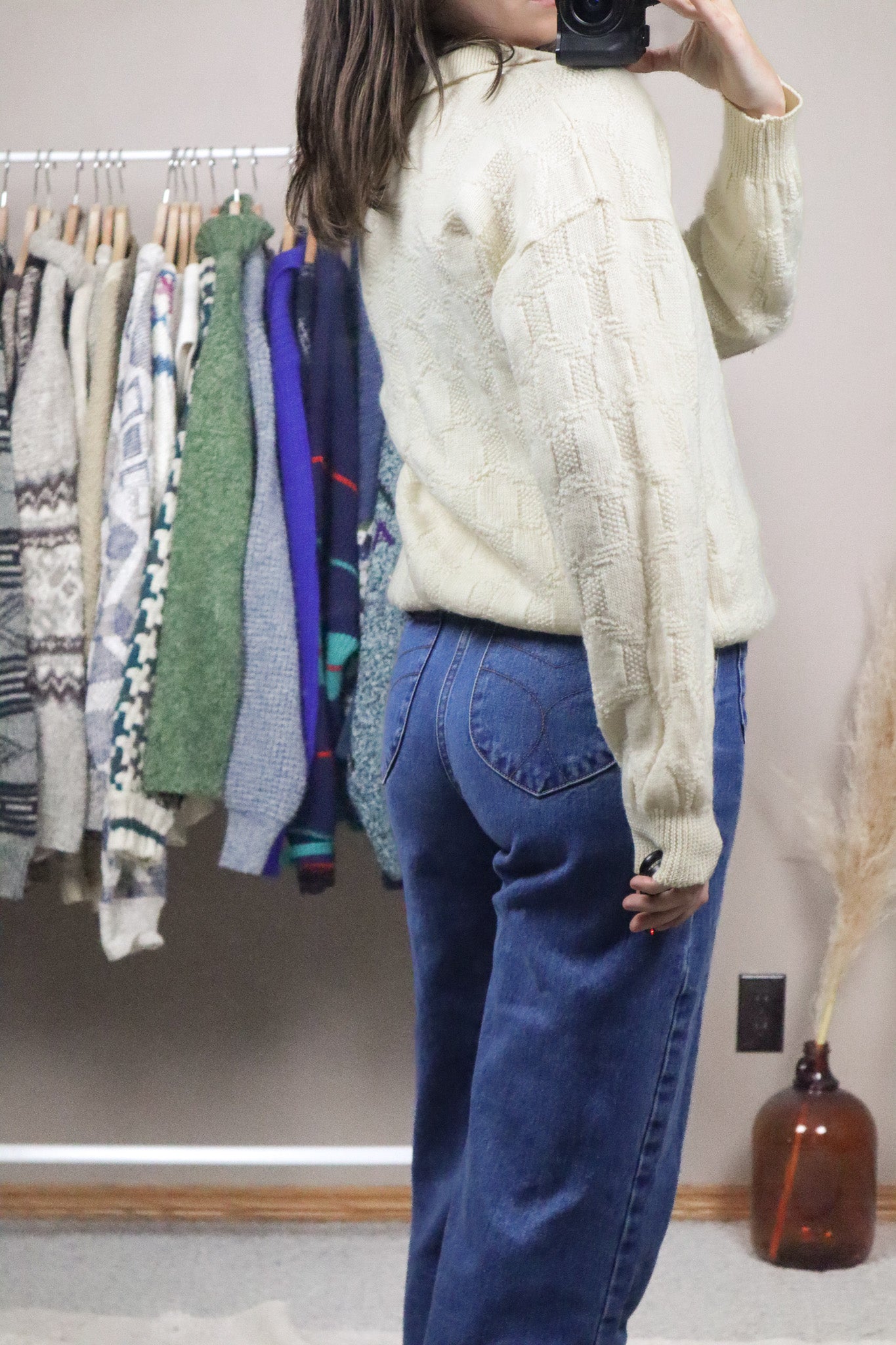 Made in Korea x Vintage x YSL Wool Collared Knit (XS/S)