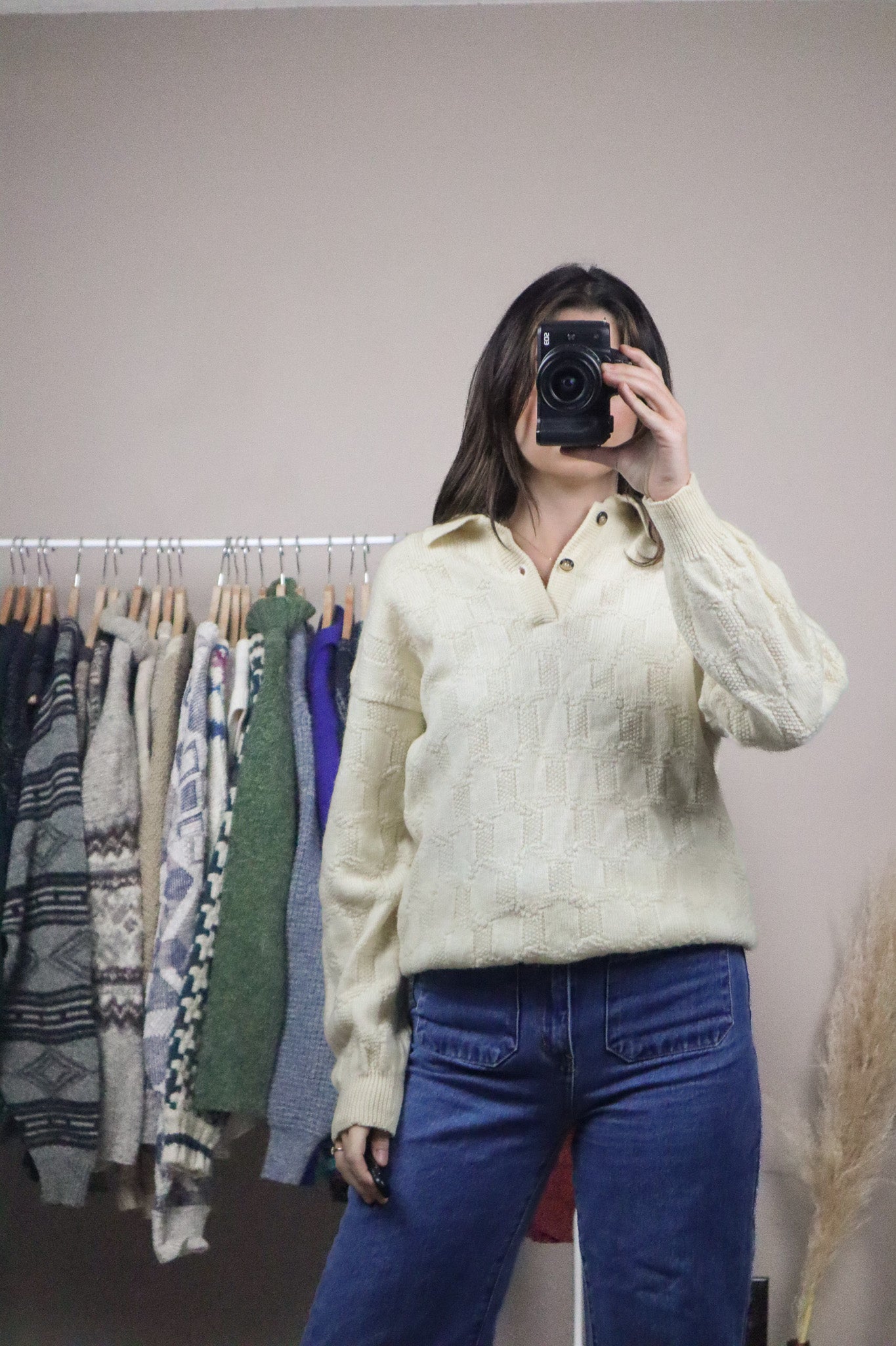 Made in Korea x Vintage x YSL Wool Collared Knit (XS/S)
