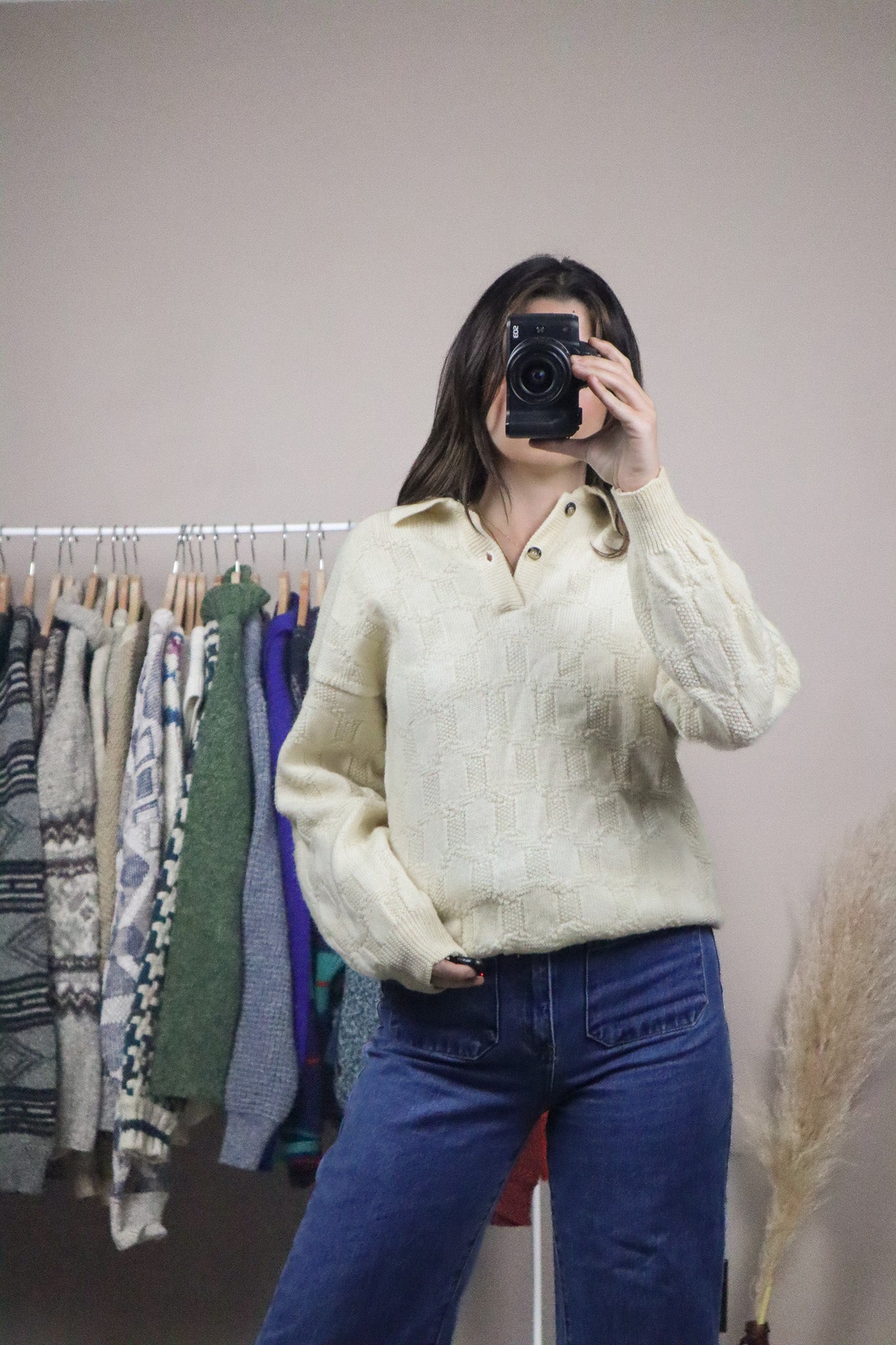 Made in Korea x Vintage x YSL Wool Collared Knit (XS/S)