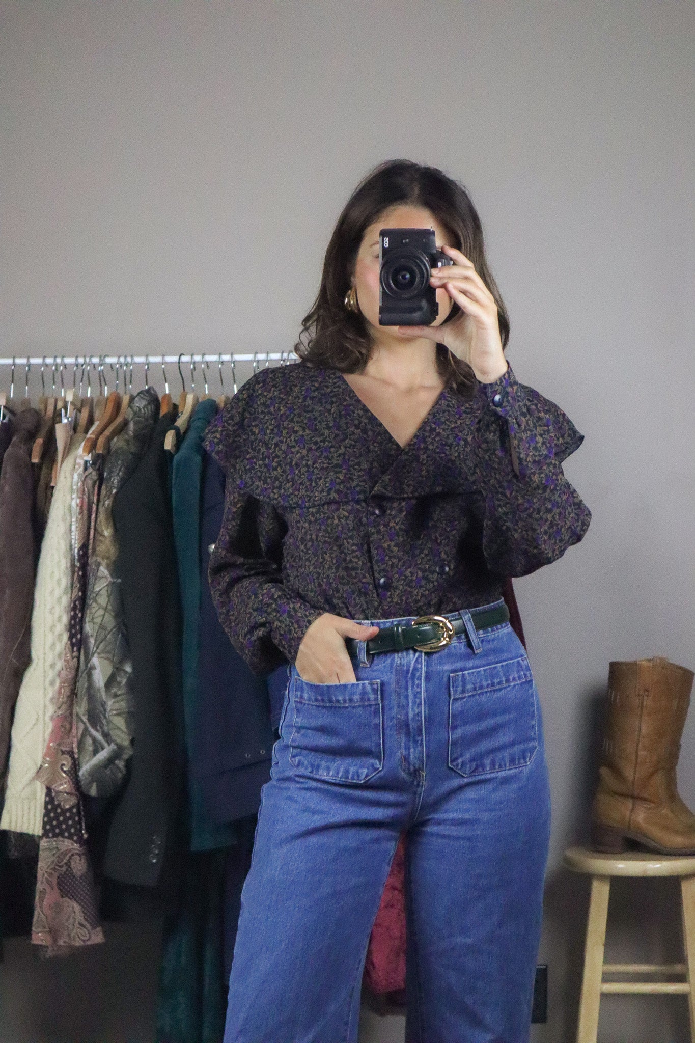 Vintage x Floral Blouse (M)