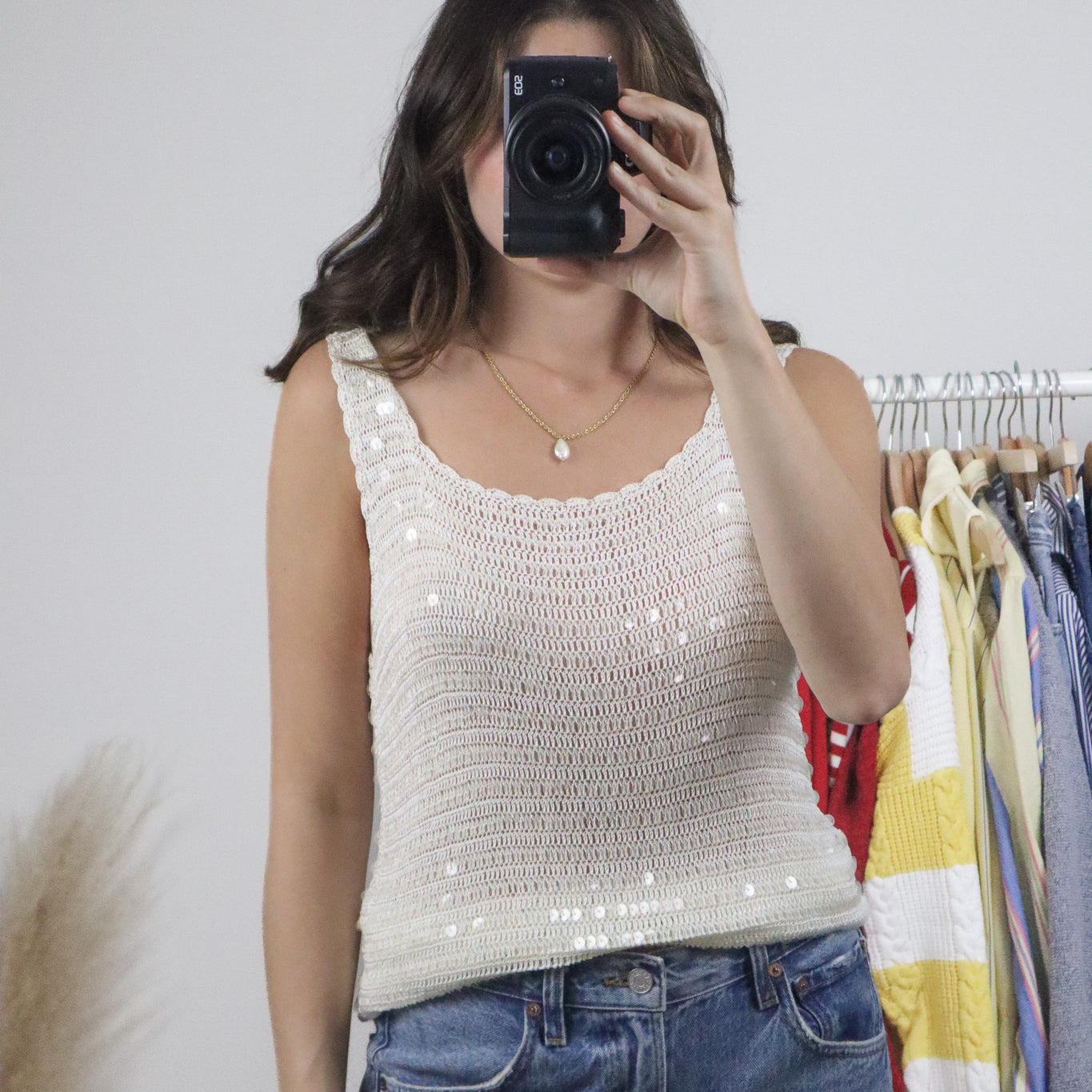 Vintage x Sequins Tank Top (S)