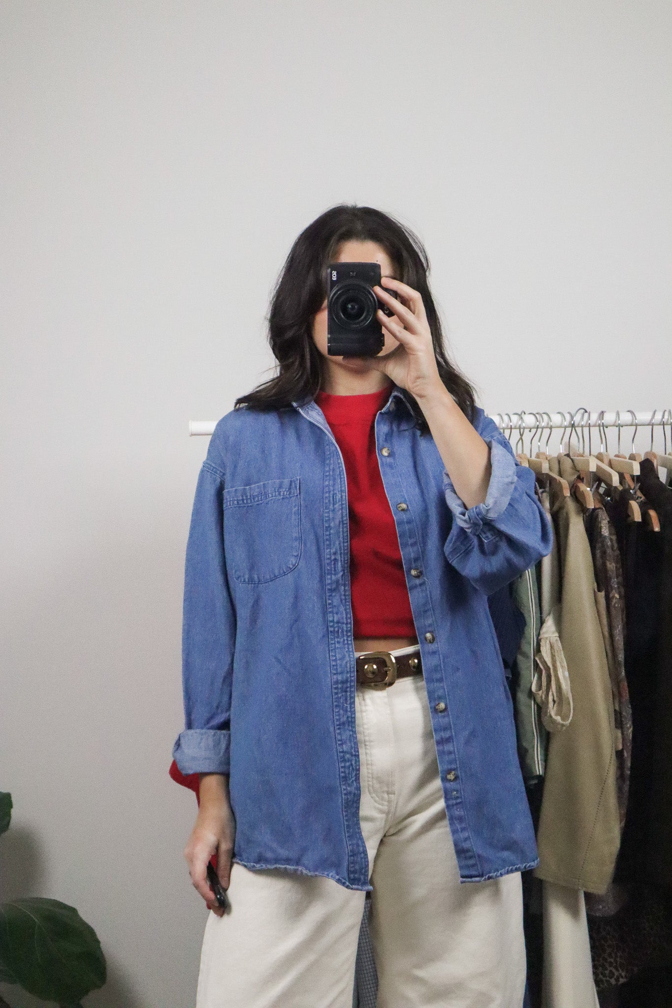 Vintage x Denim Button Down (M/L)