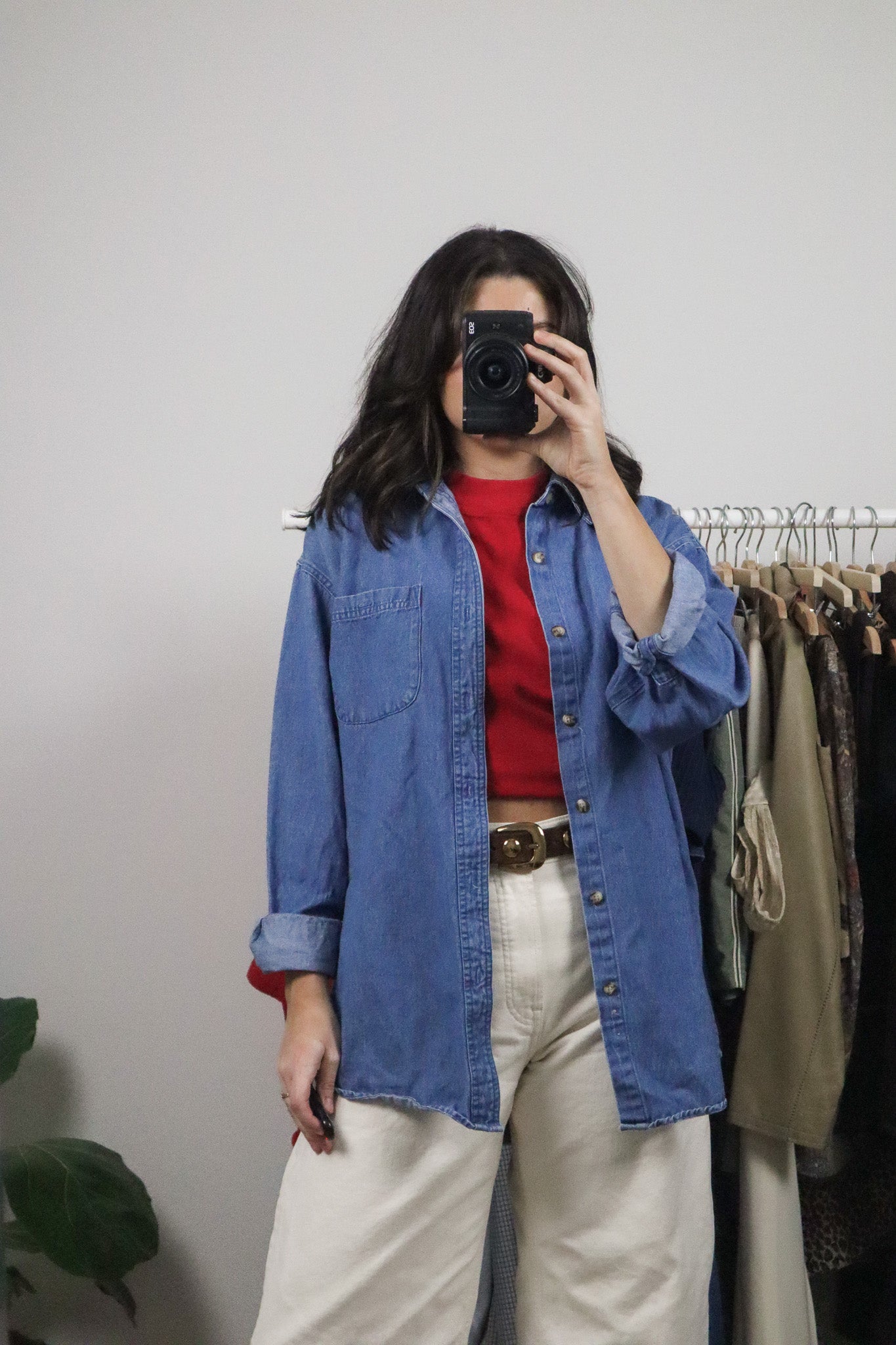 Vintage x Denim Button Down (M/L)