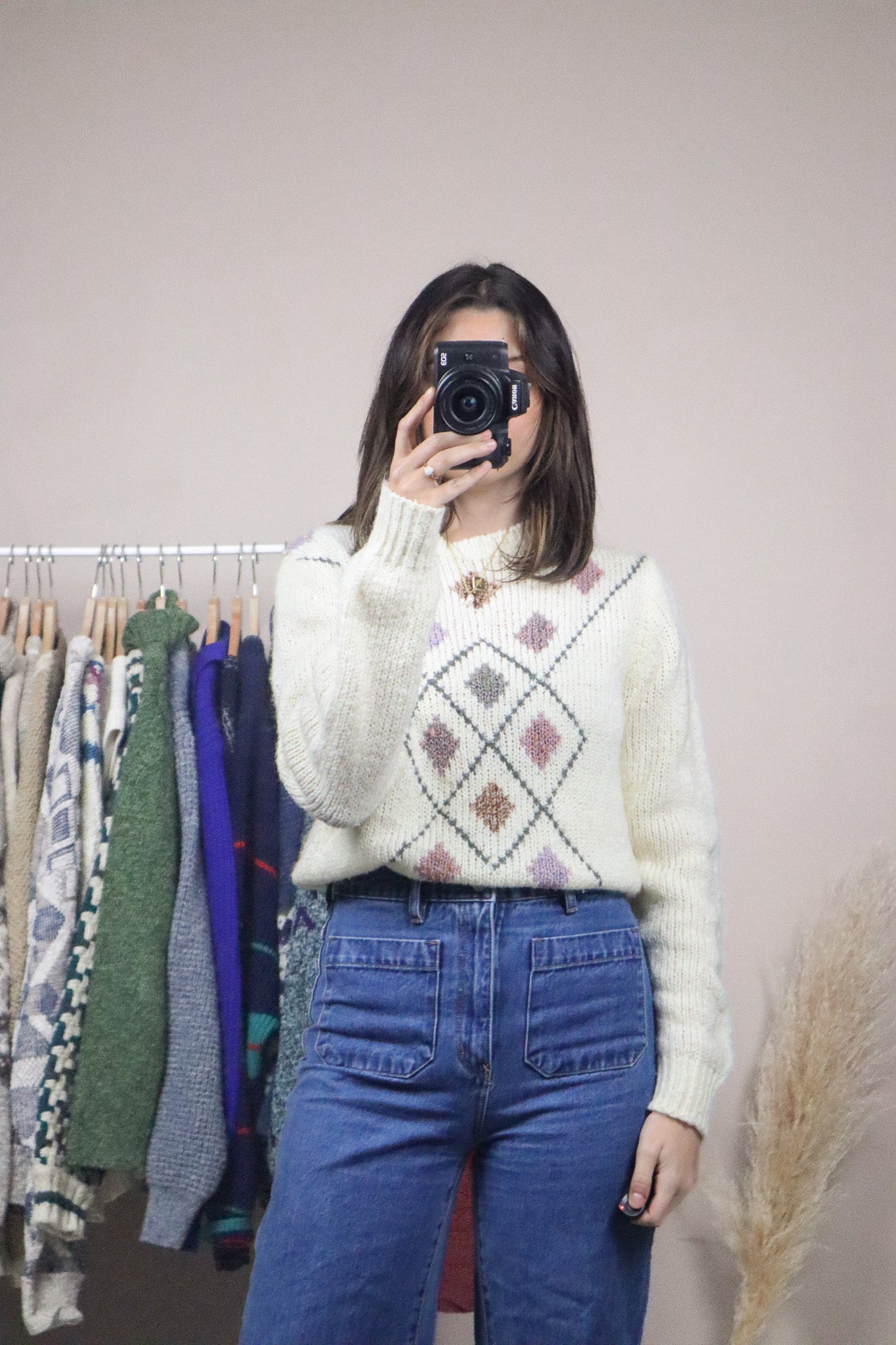 Vintage x Argyle Knit (XS)