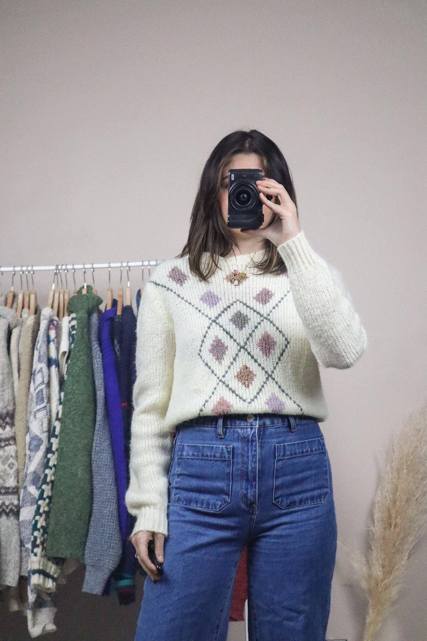 Vintage x Argyle Knit (XS)