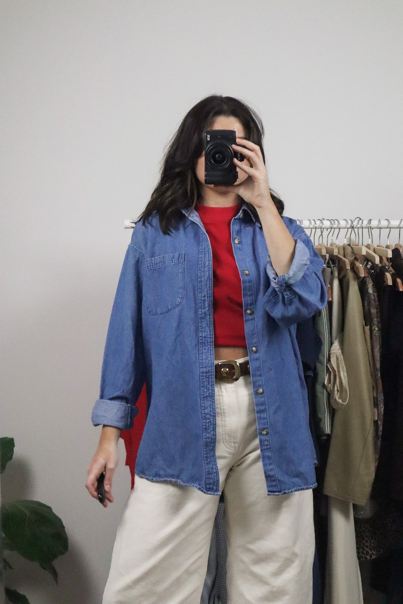 Vintage x Denim Button Down (M/L)