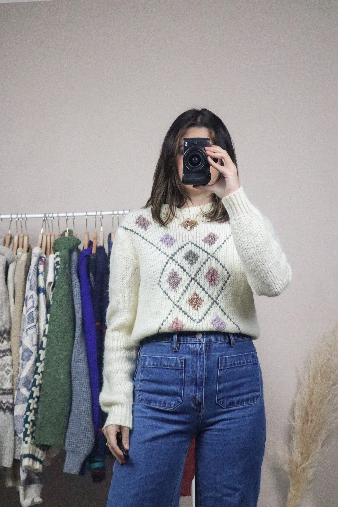 Vintage x Argyle Knit (XS)