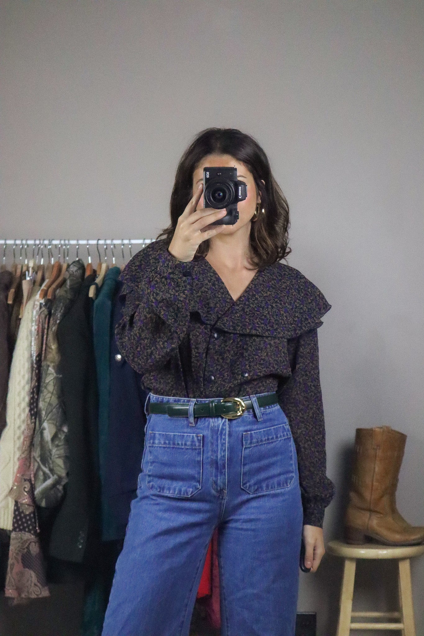 Vintage x Floral Blouse (M)