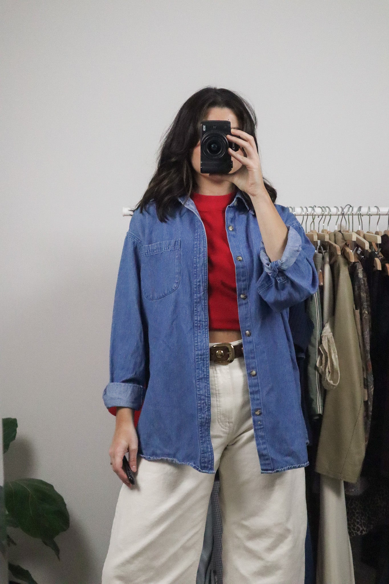 Vintage x Denim Button Down (M/L)