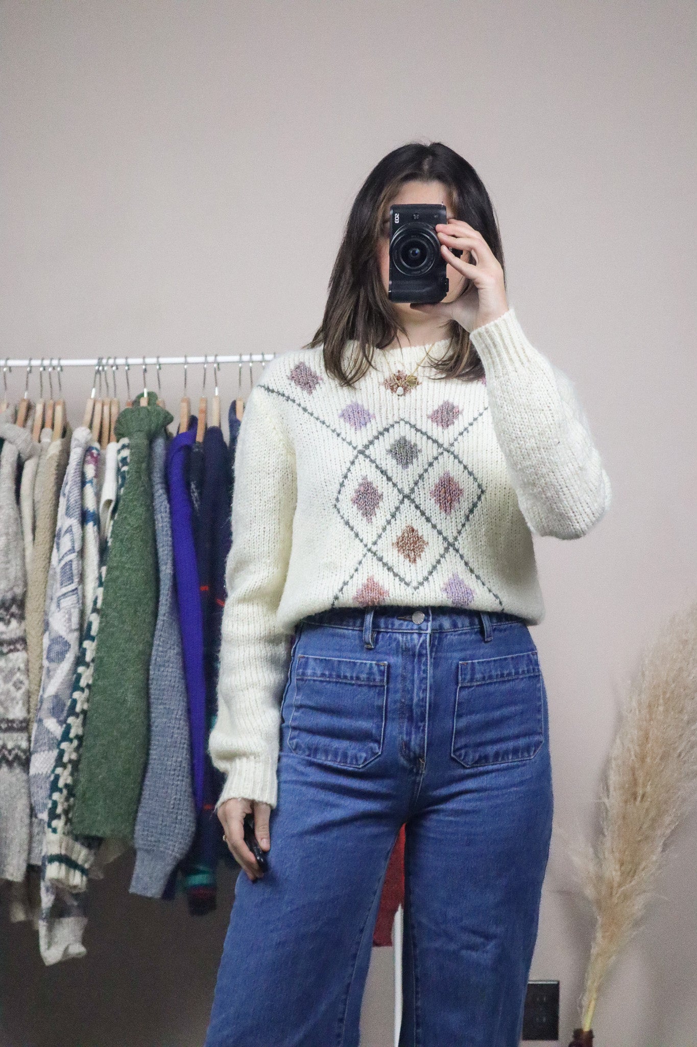 Vintage x Argyle Knit (XS)