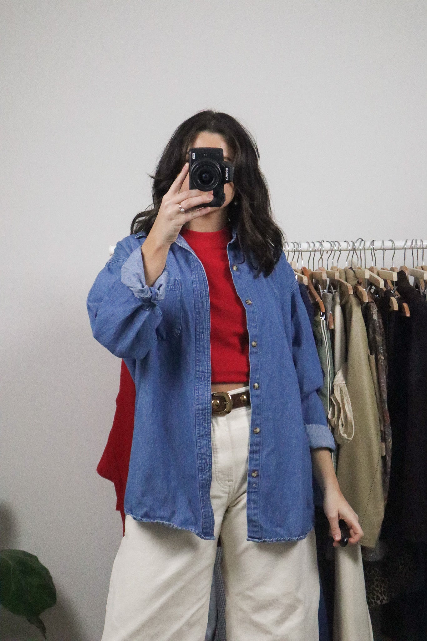 Vintage x Denim Button Down (M/L)
