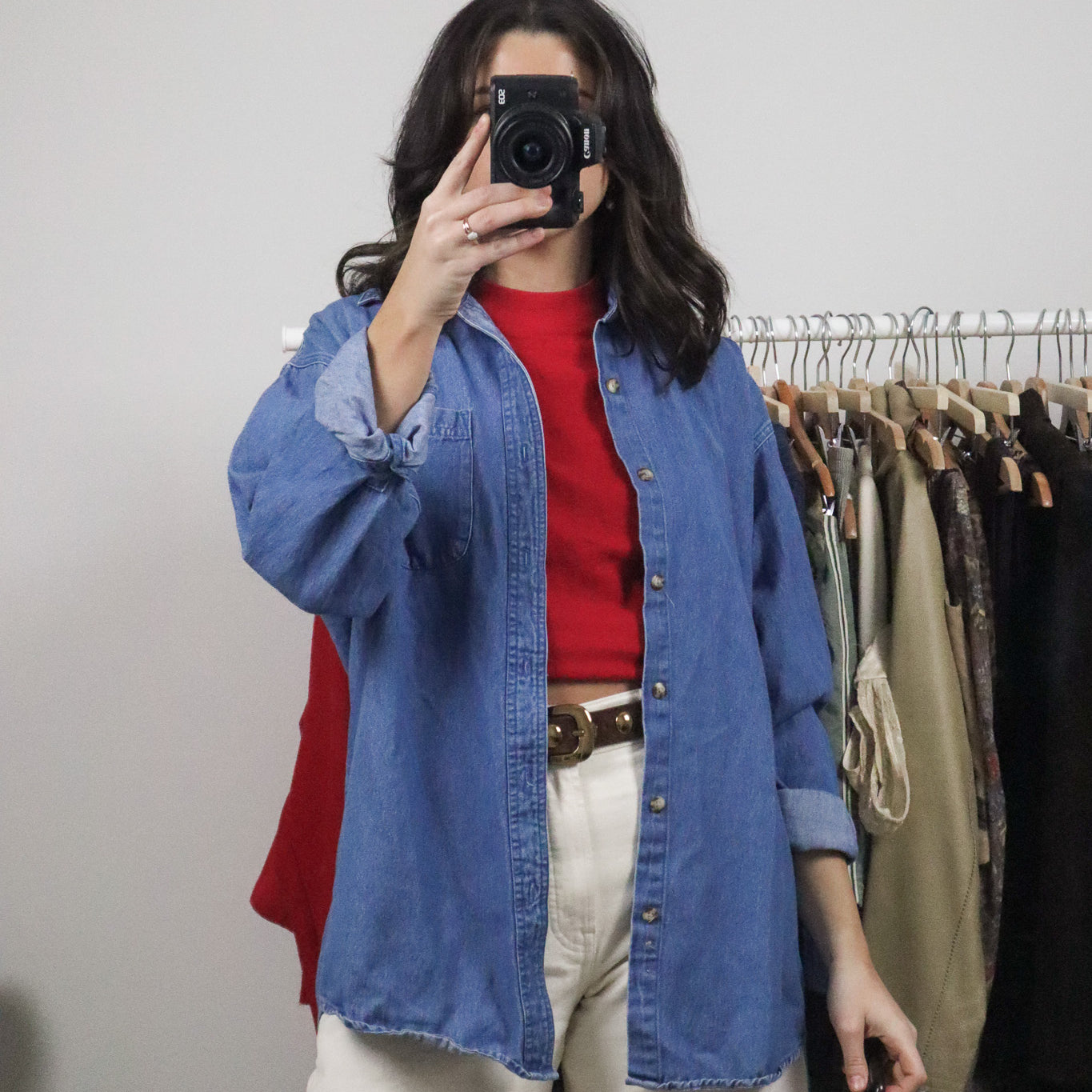 Vintage x Denim Button Down (M/L)