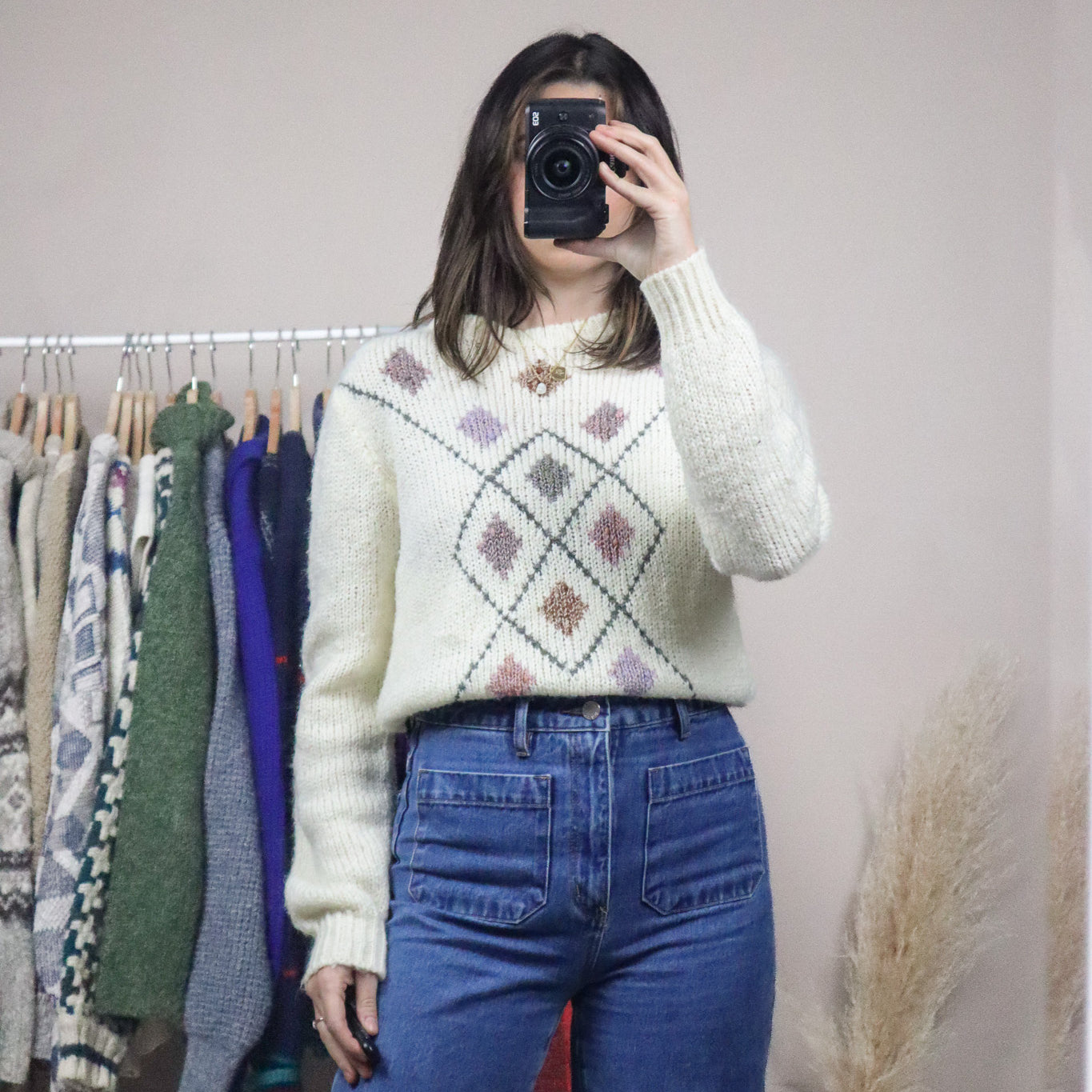 Vintage x Argyle Knit (XS)