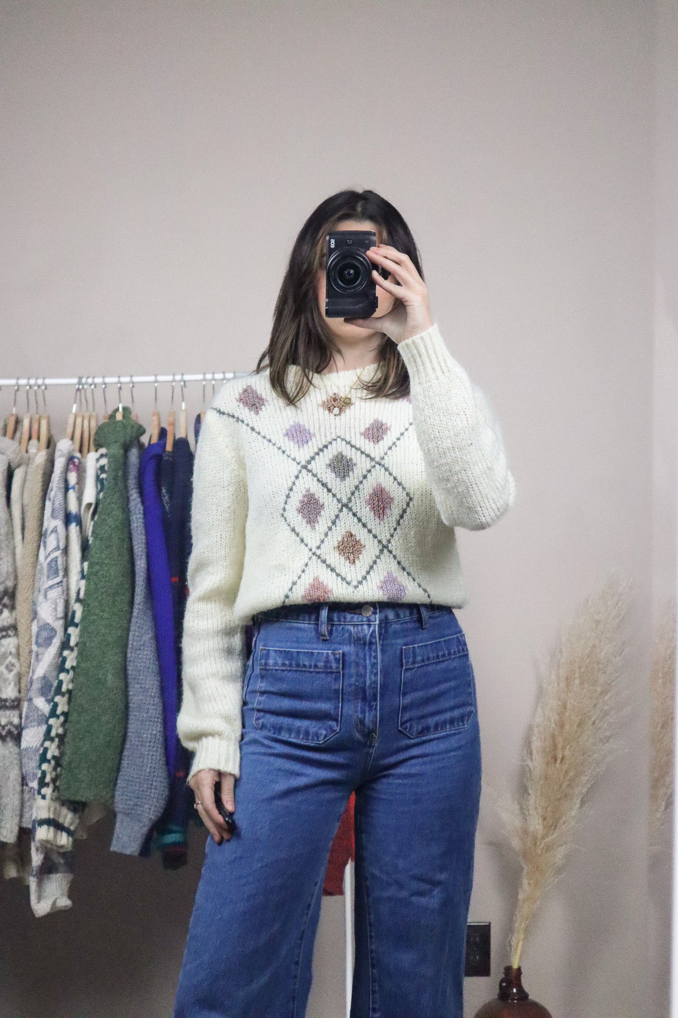 Vintage x Argyle Knit (XS)