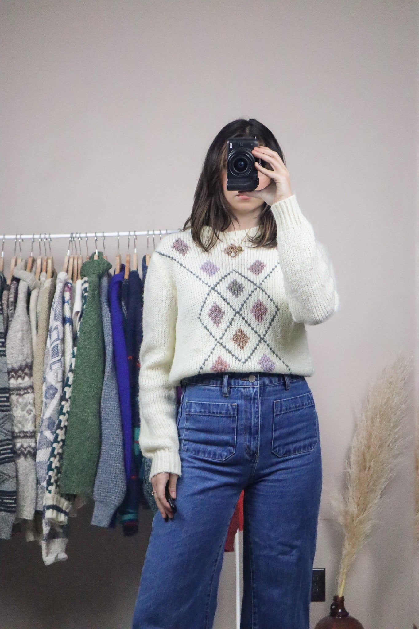 Vintage x Argyle Knit (XS)