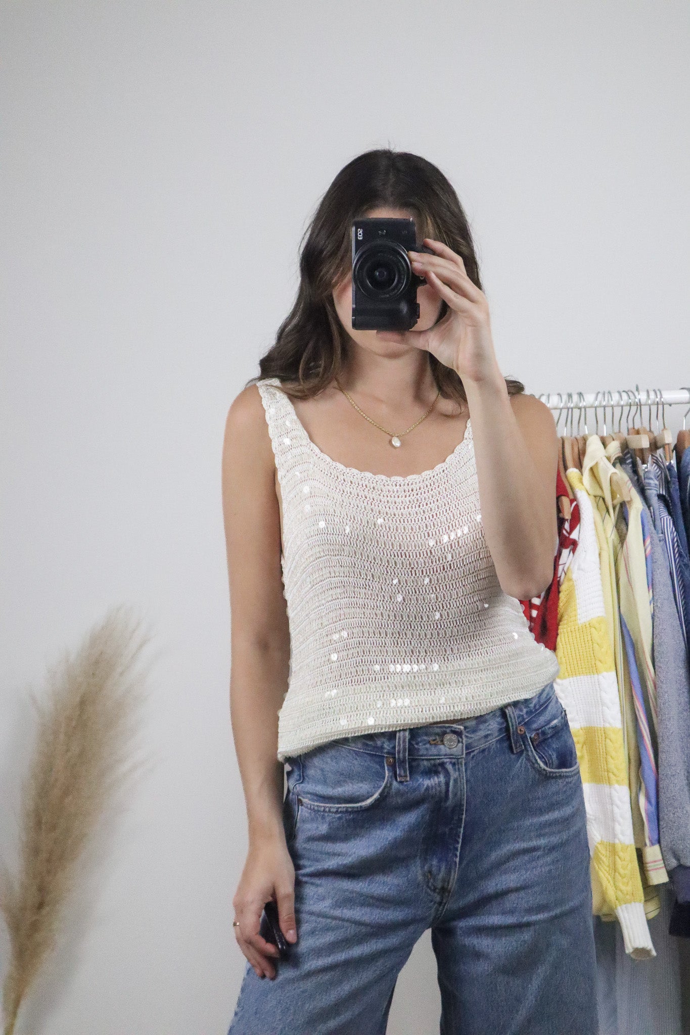 Vintage x Sequins Tank Top (S)