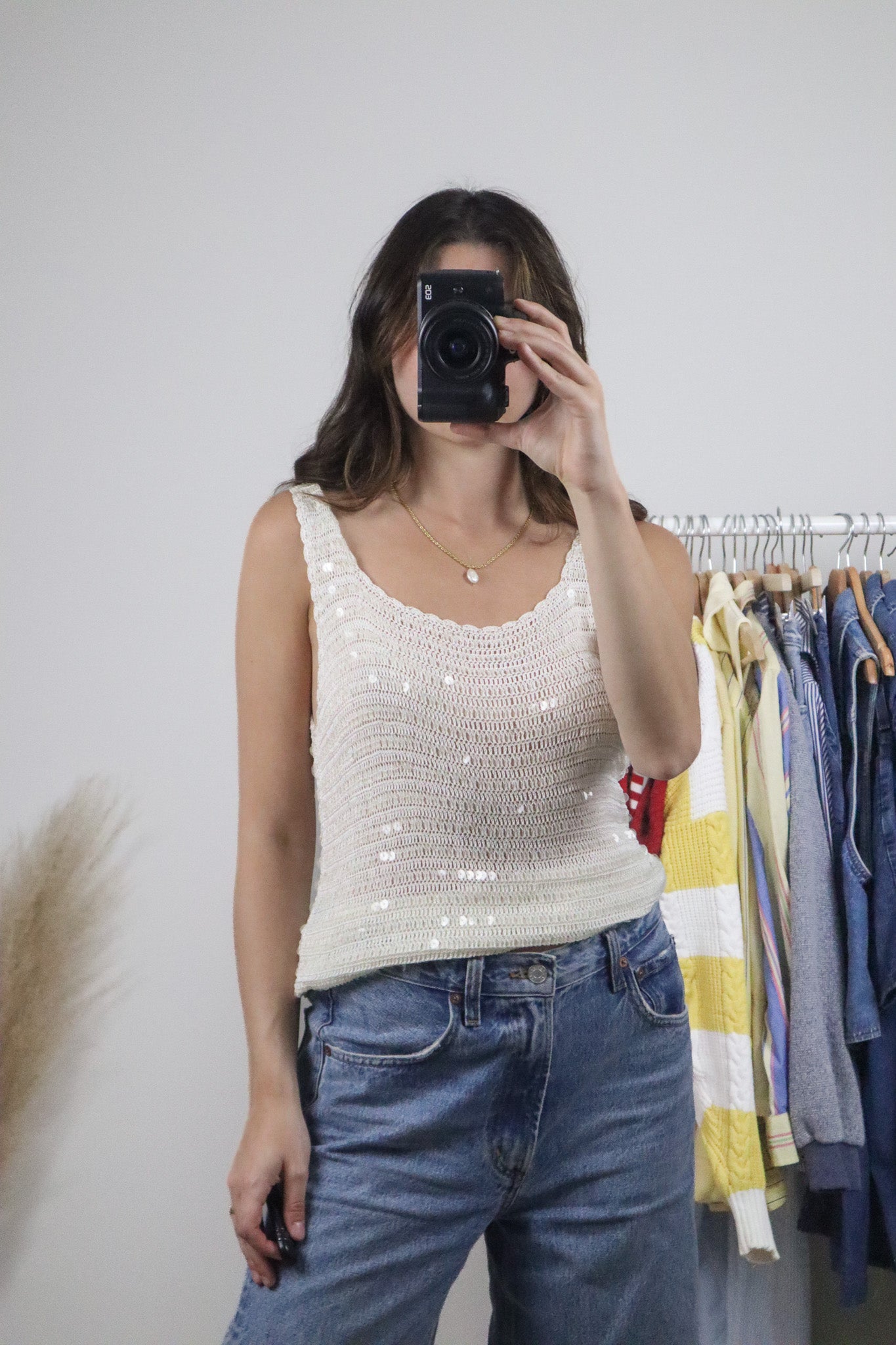 Vintage x Sequins Tank Top (S)