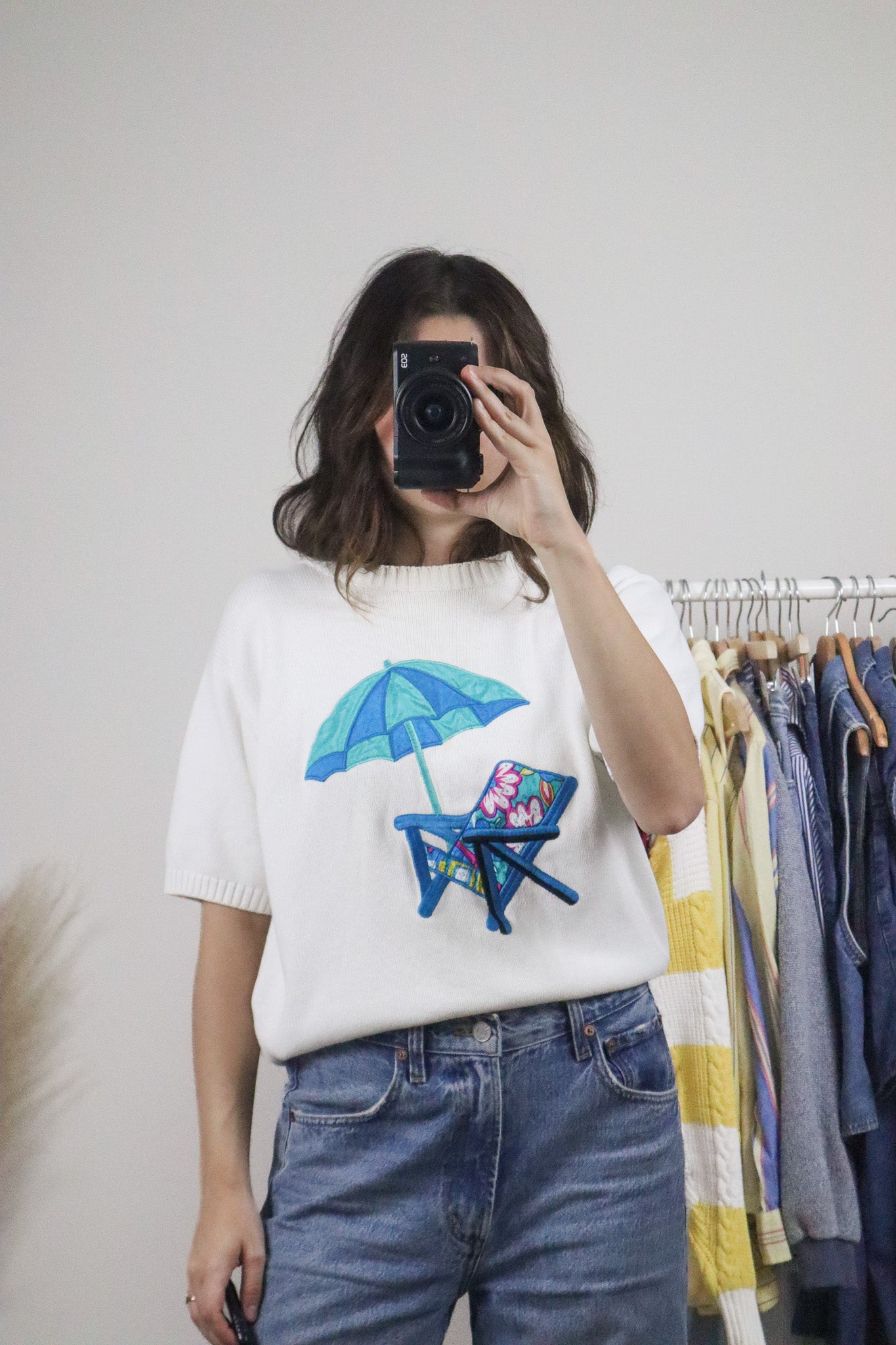 Vintage x Cotton Graphic Short-Sleeve Knit (S/M)
