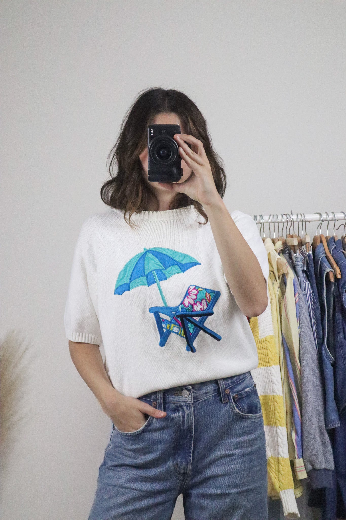 Vintage x Cotton Graphic Short-Sleeve Knit (S/M)