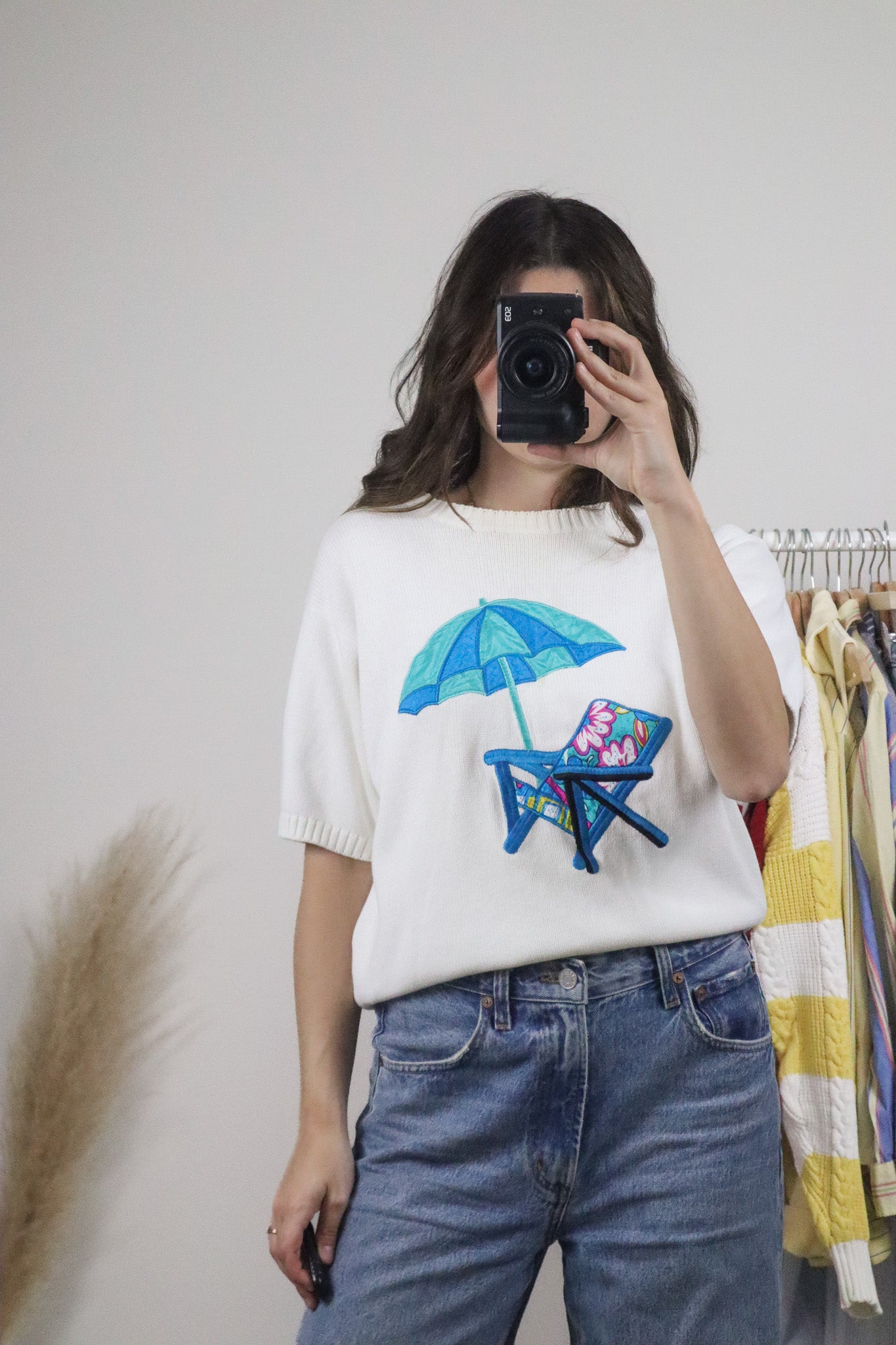 Vintage x Cotton Graphic Short-Sleeve Knit (S/M)