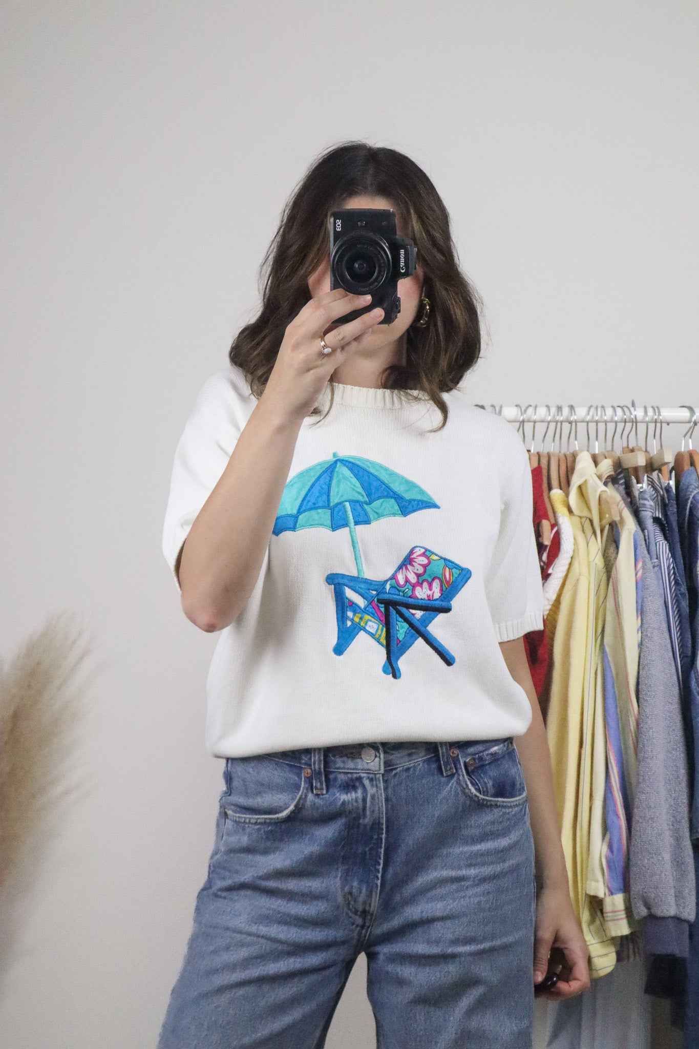 Vintage x Cotton Graphic Short-Sleeve Knit (S/M)