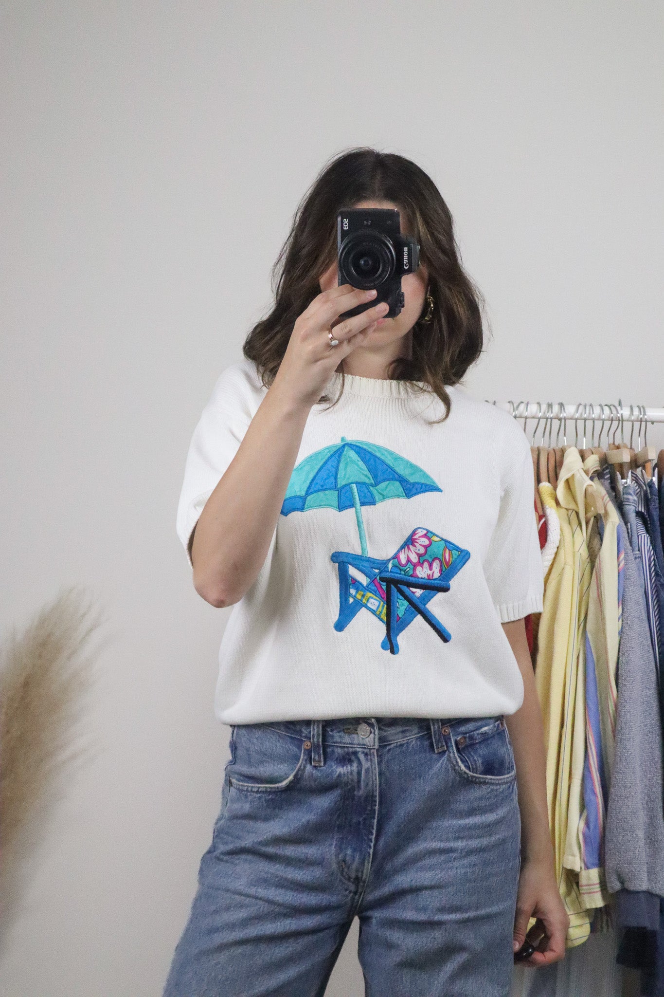 Vintage x Cotton Graphic Short-Sleeve Knit (S/M)
