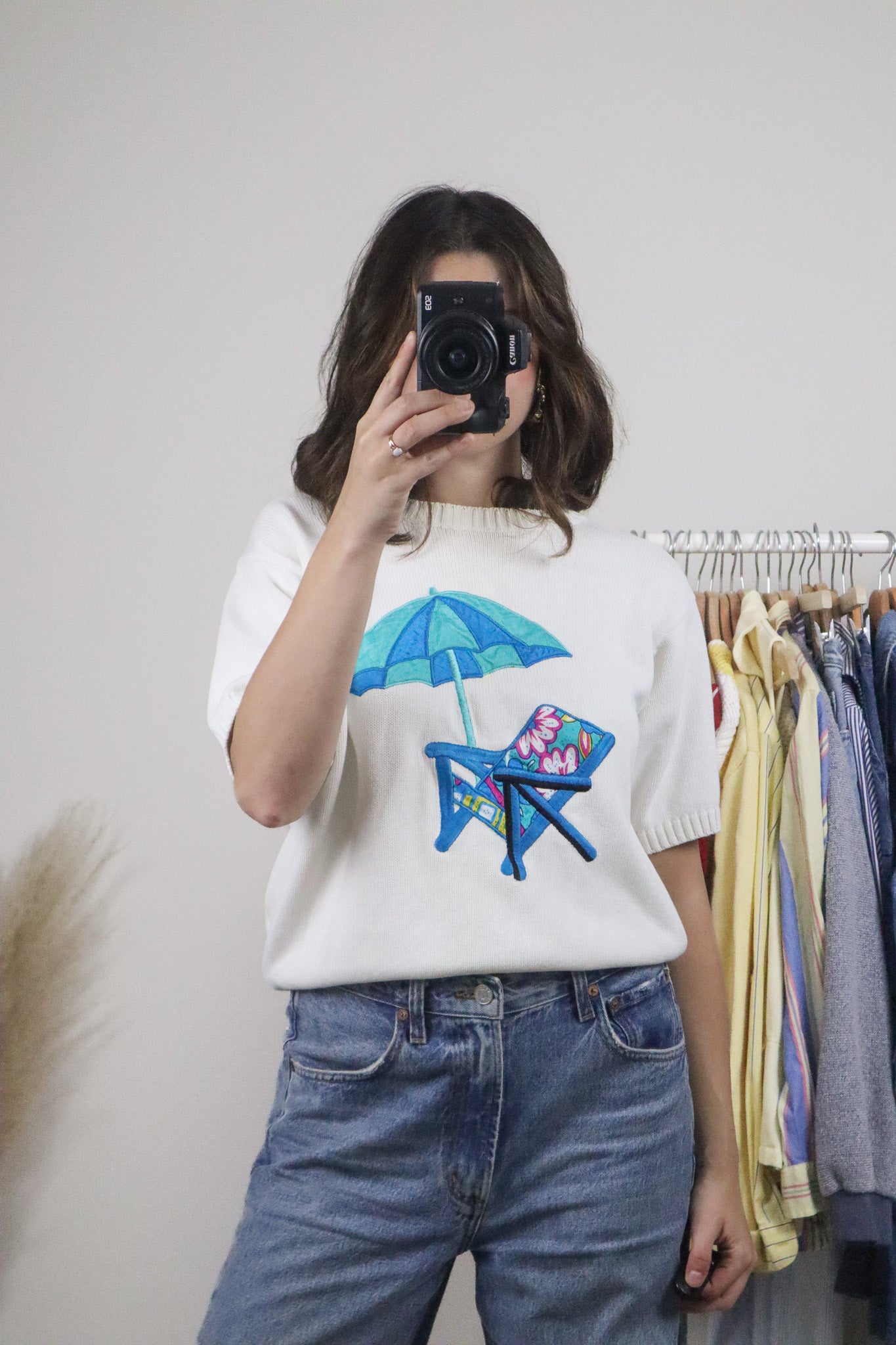Vintage x Cotton Graphic Short-Sleeve Knit (S/M)