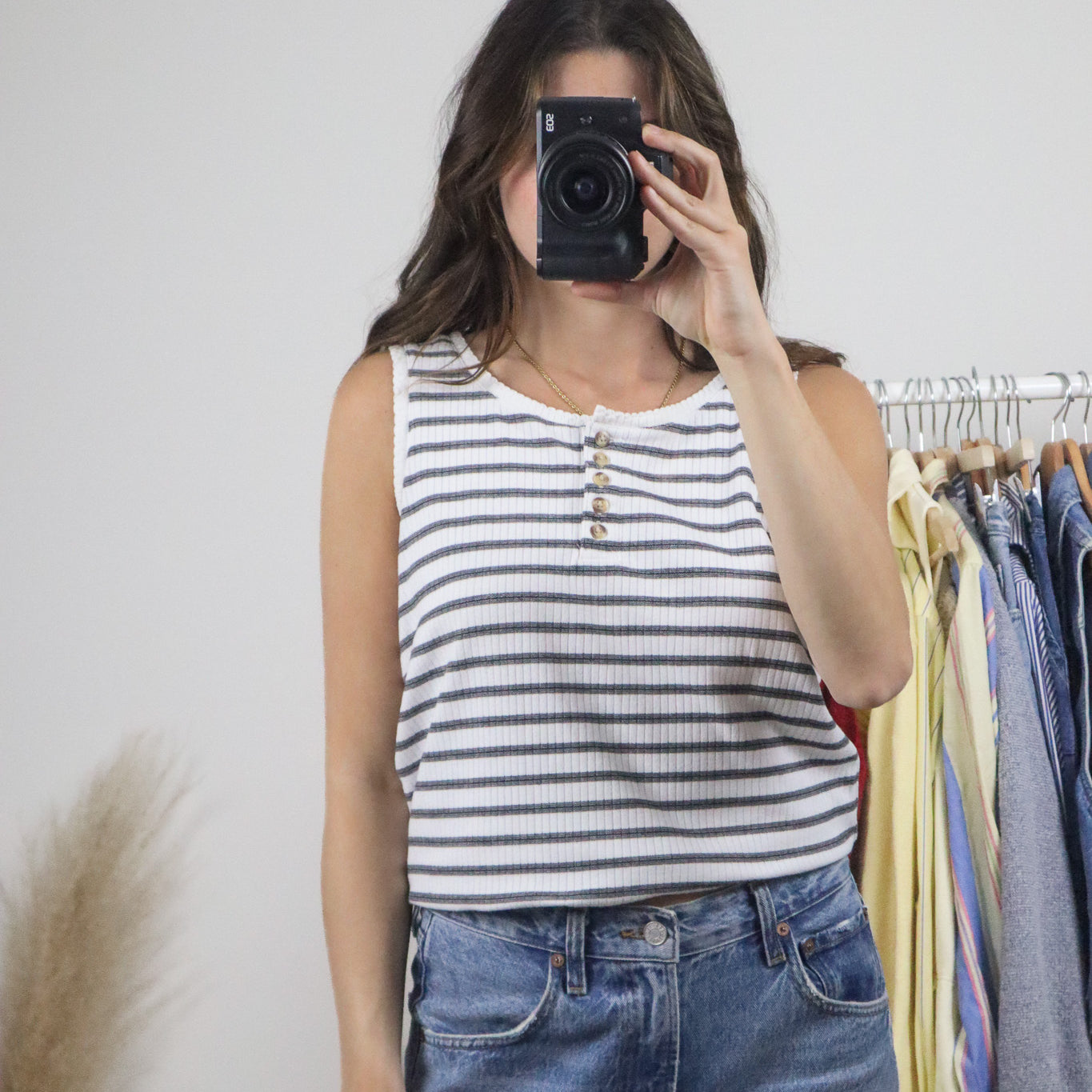 Vintage x Striped Tank Top (S)