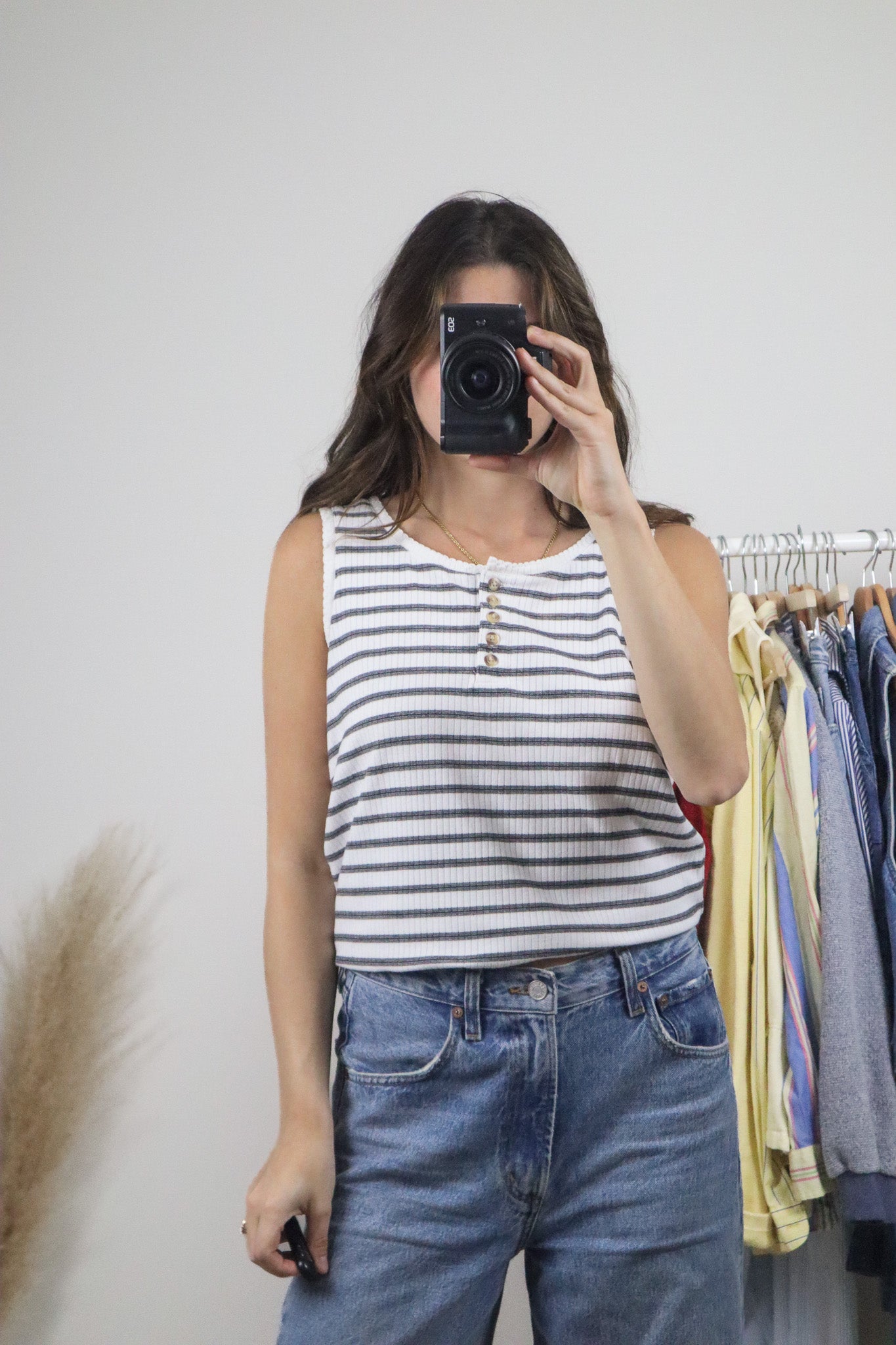 Vintage x Striped Tank Top (S)