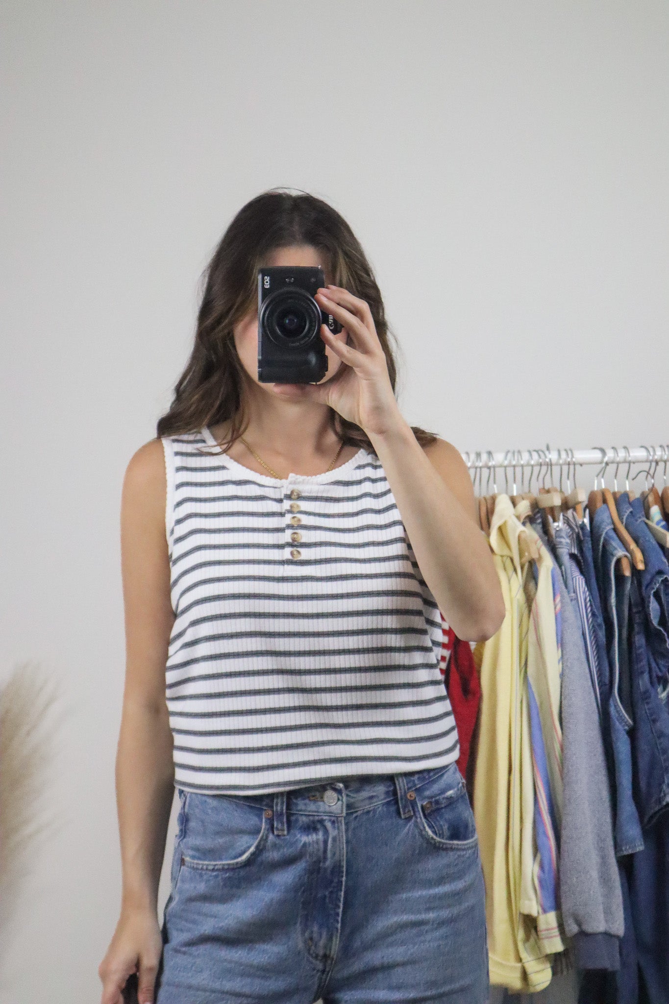 Vintage x Striped Tank Top (S)