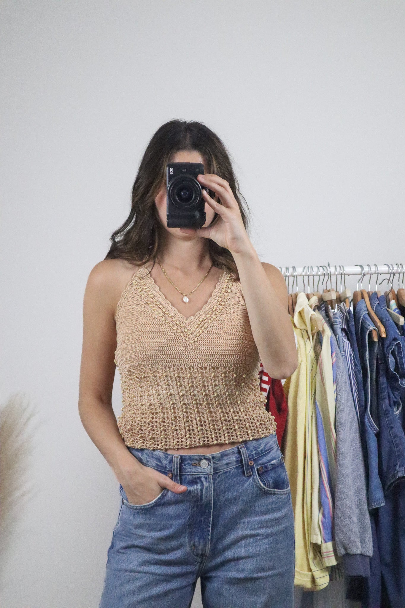 Vintage x Shell Crochet Tank (S)