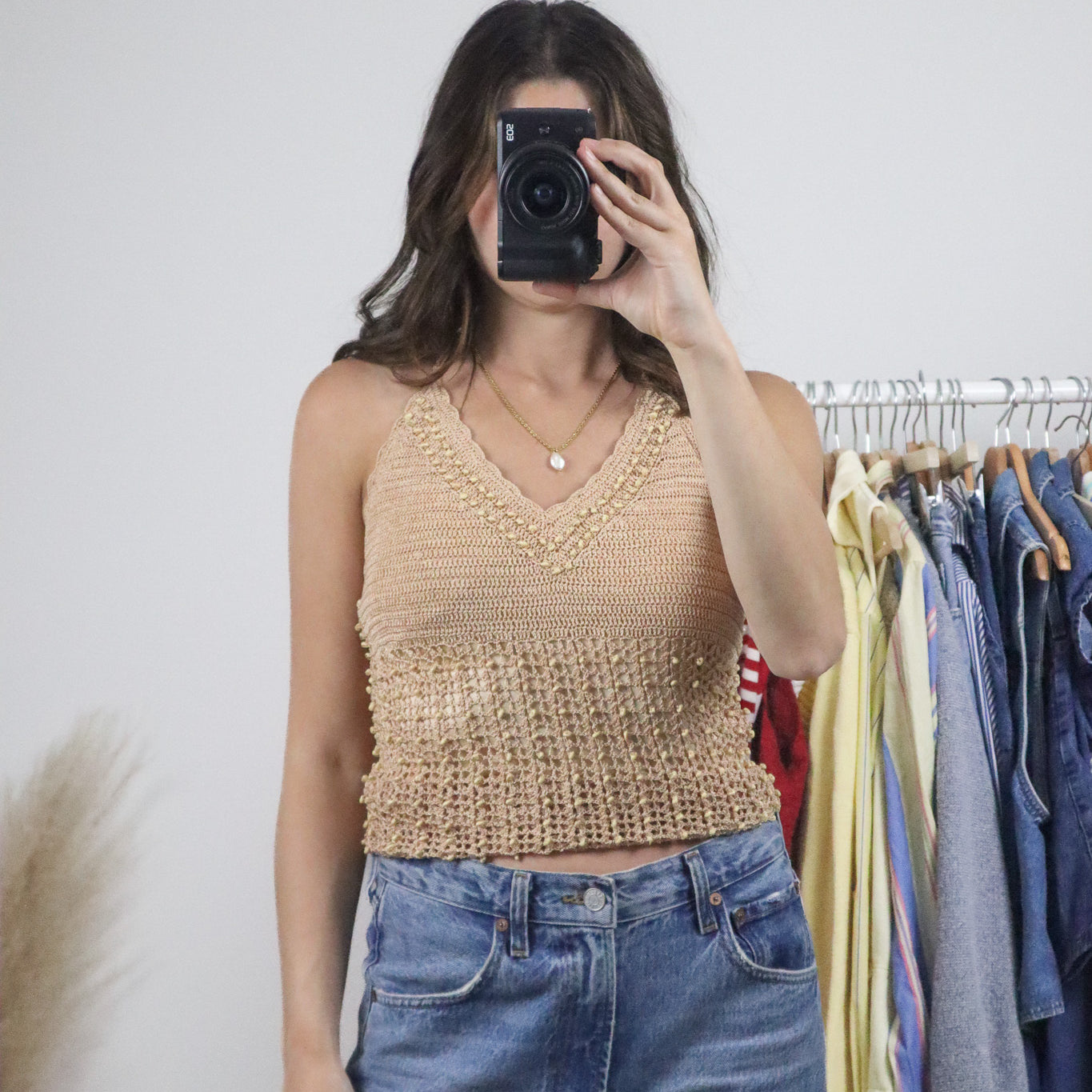 Vintage x Shell Crochet Tank (S)