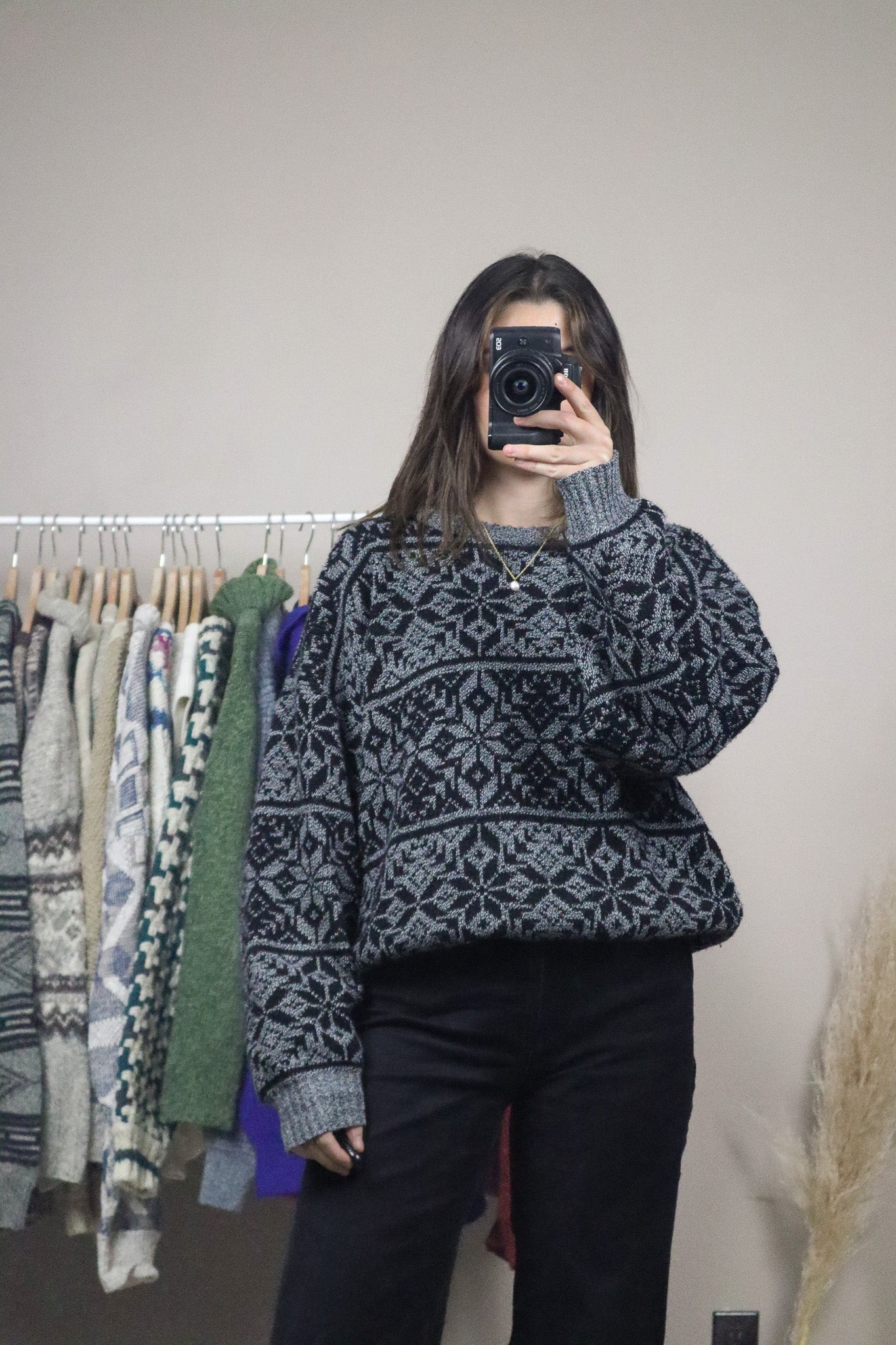 Made in Italy x Vintage x Patterned Sweater (M)