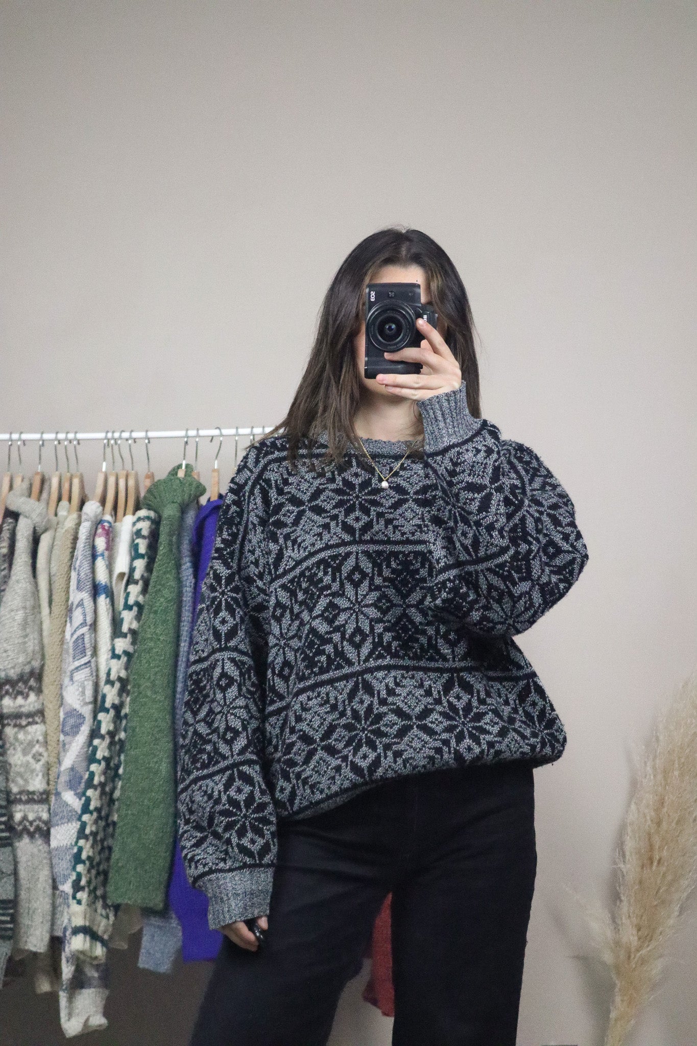 Made in Italy x Vintage x Patterned Sweater (M)