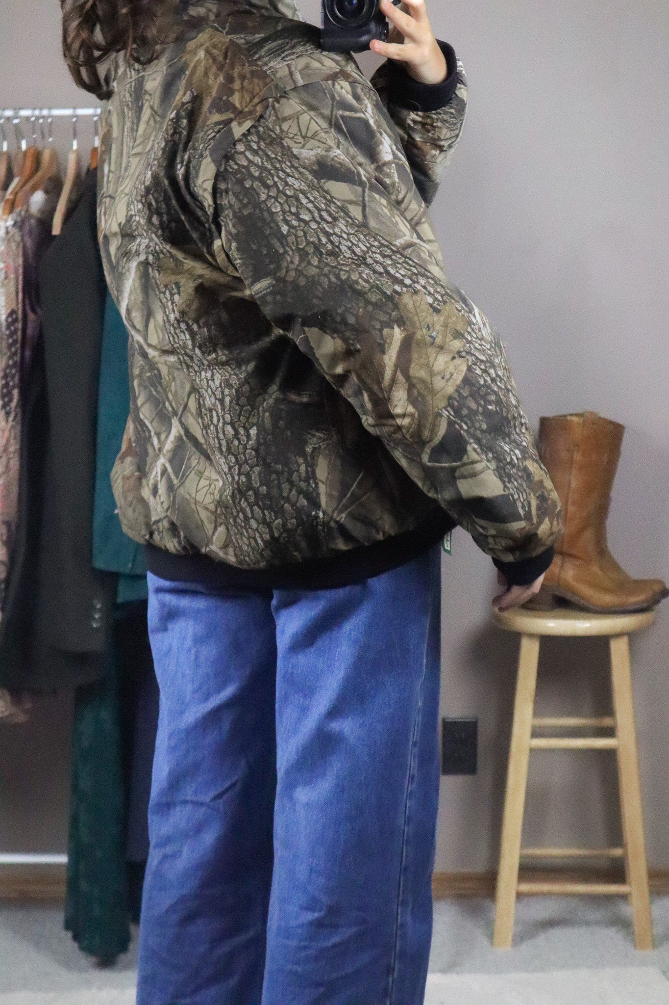 Vintage x Reversible Camo Jacket/Vest (L)