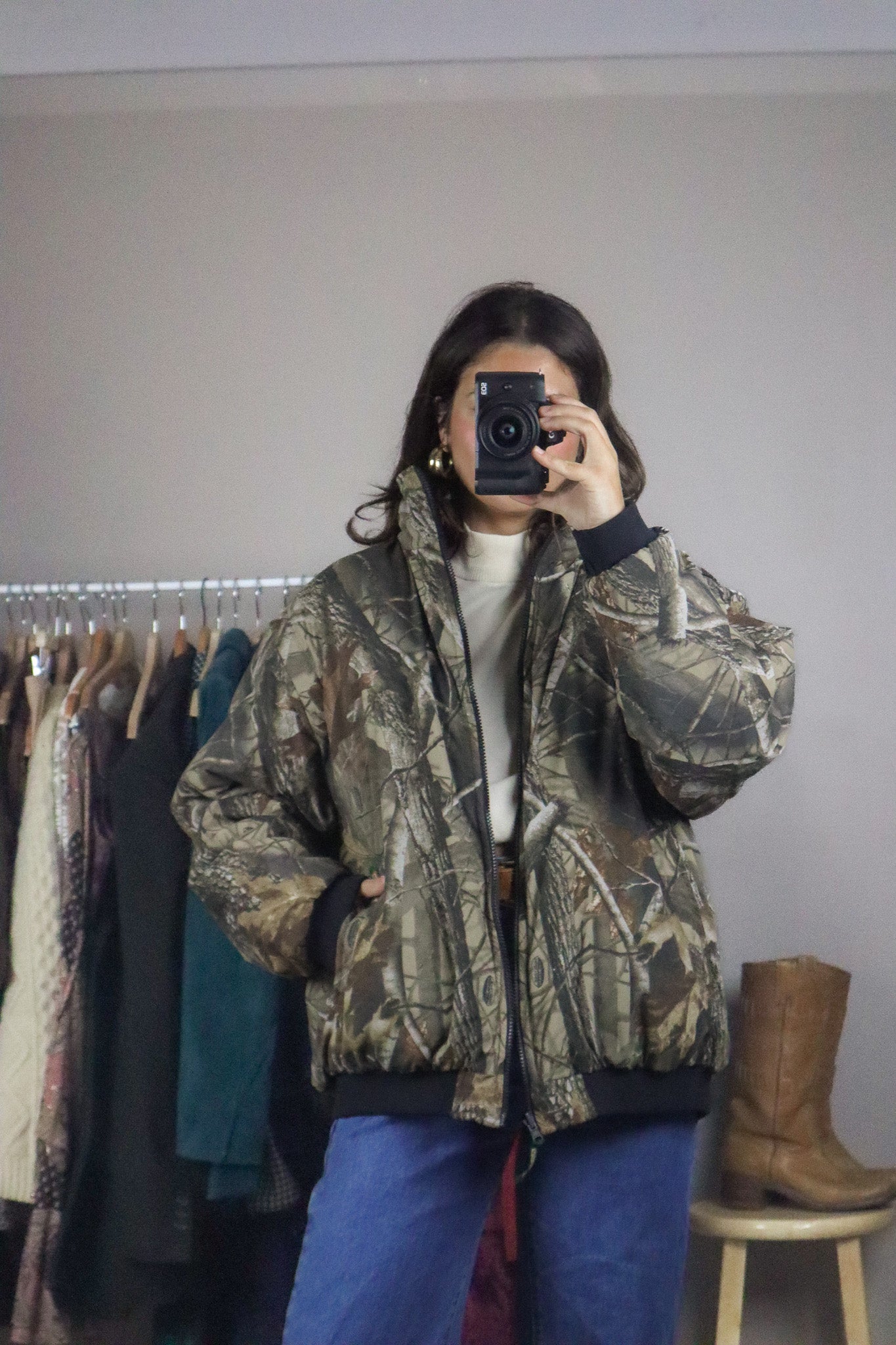 Vintage x Reversible Camo Jacket/Vest (L)