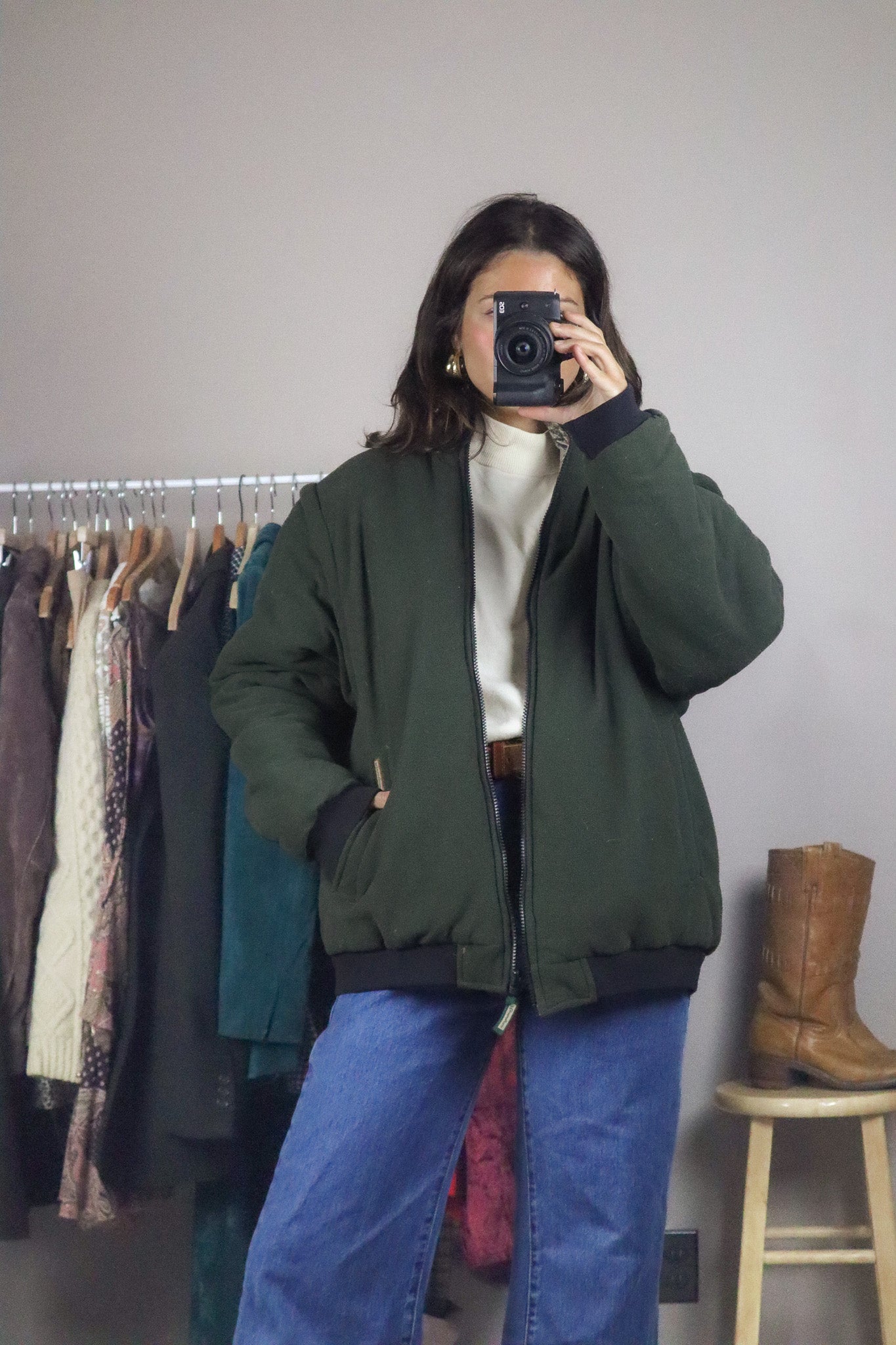 Vintage x Reversible Camo Jacket/Vest (L)