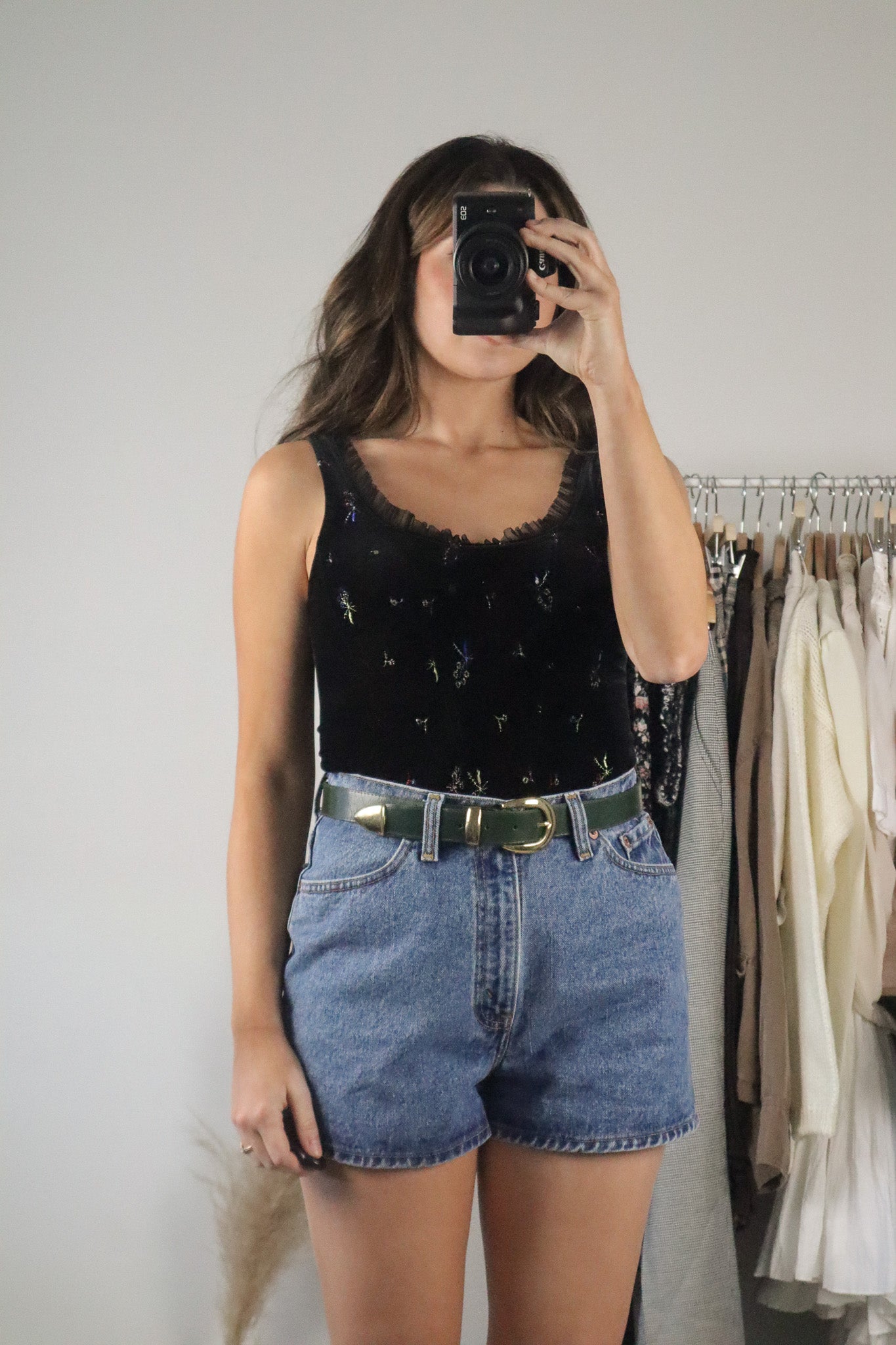 Vintage x Velvet Embroidered Tank (S)