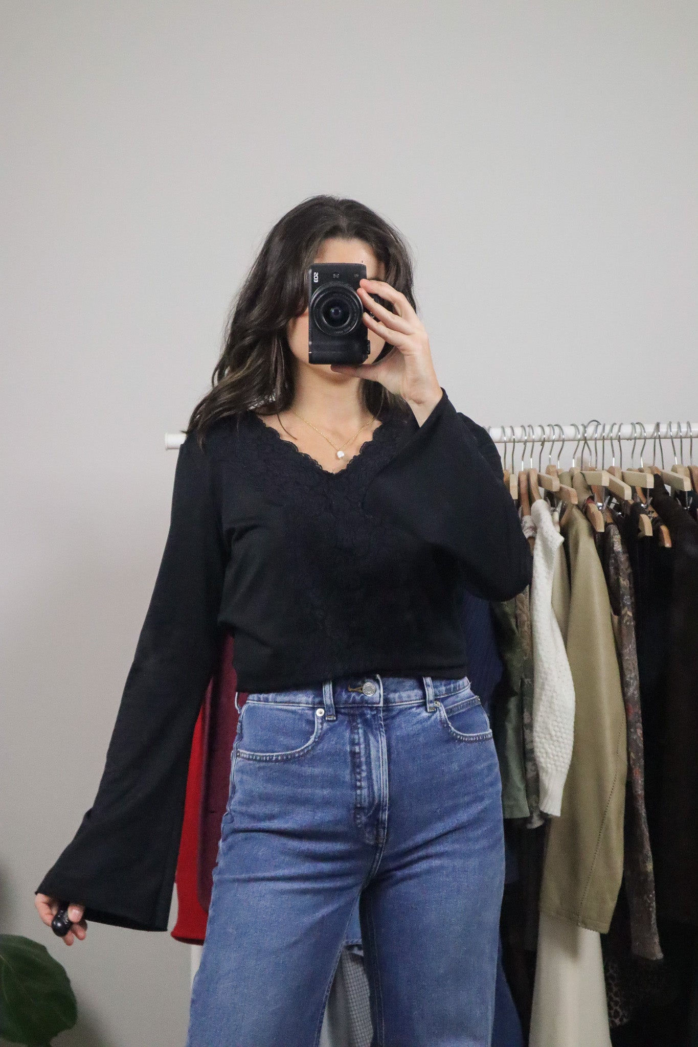Vintage x Lace Long-Sleeve Top (M)