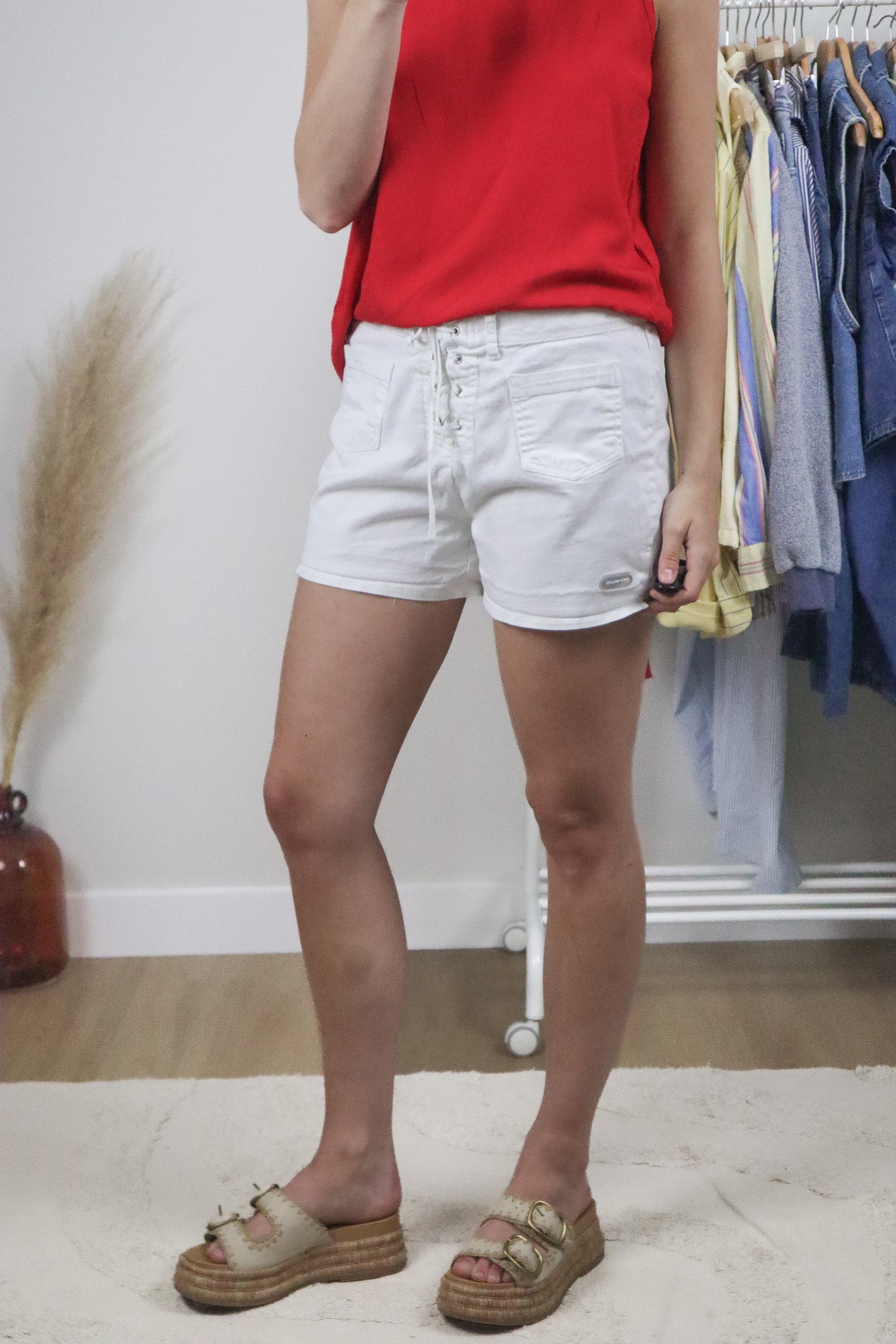 Vintage x Midrise Lace Up Shorts (6)